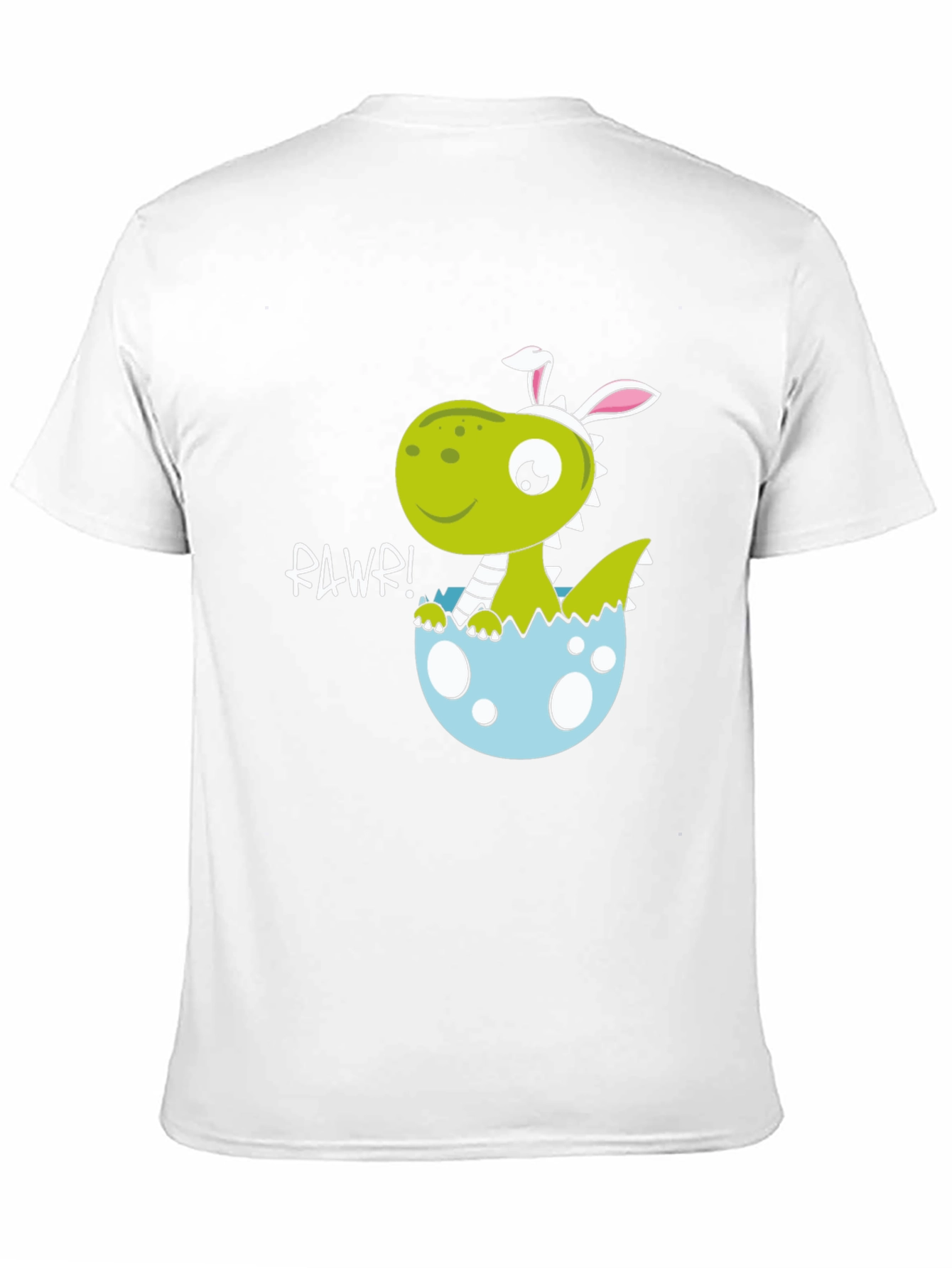 Black Dino Easter Egg T-Shirt - "Rawr!" Cute Design view 11