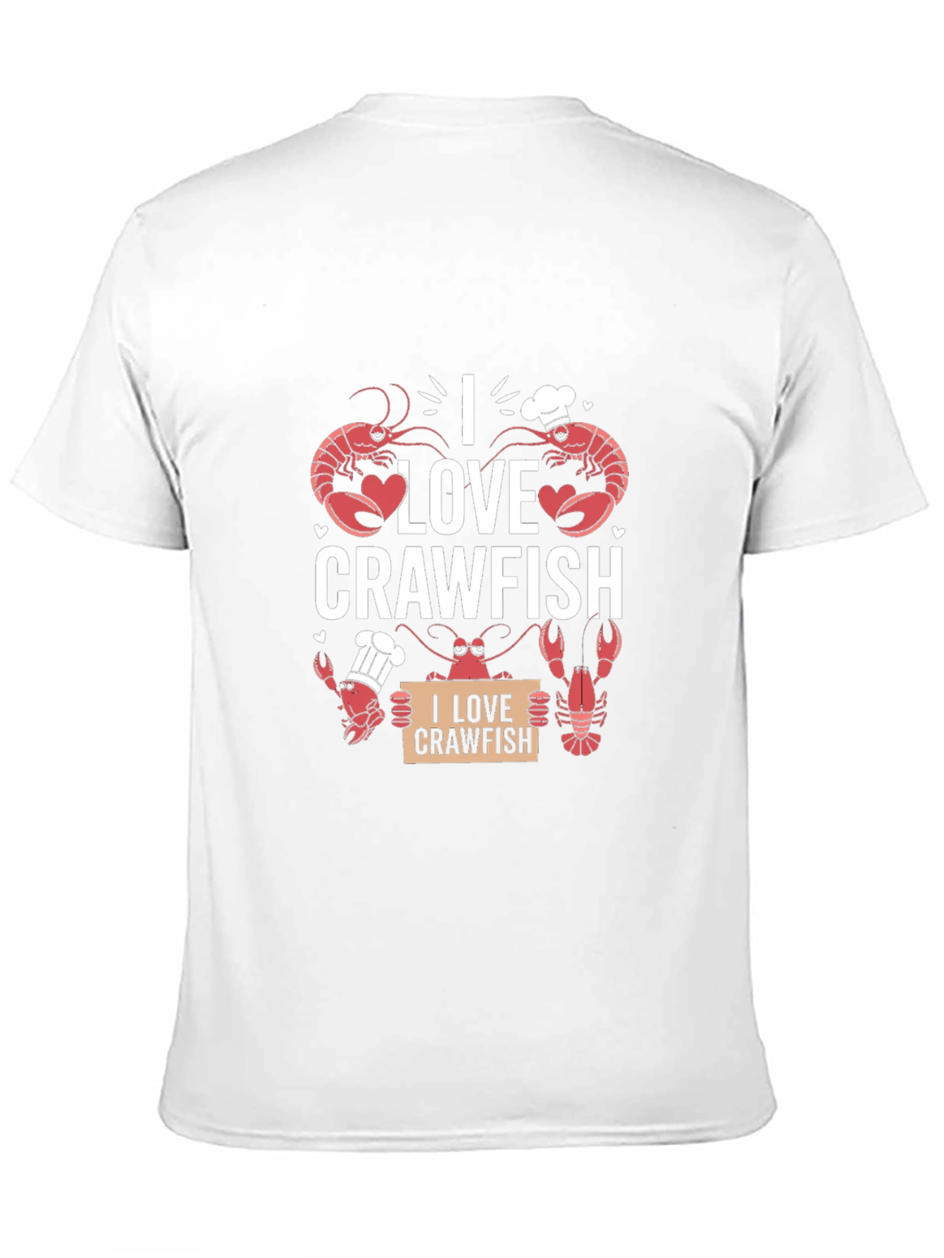 Black I Love Crawfish Graphic Tee - Black Cotton T-Shirt view 11