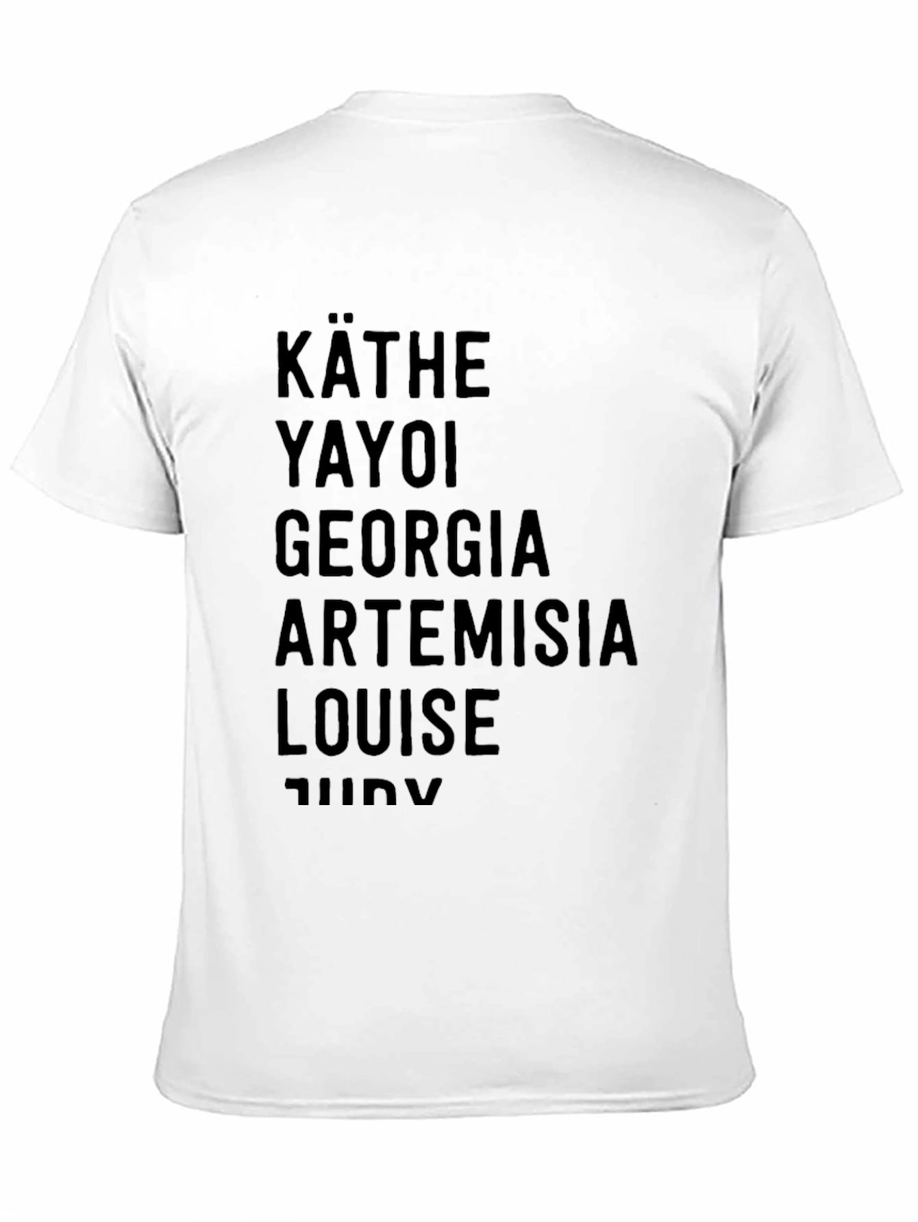 Black Women Artist Names T-Shirt Black view 11