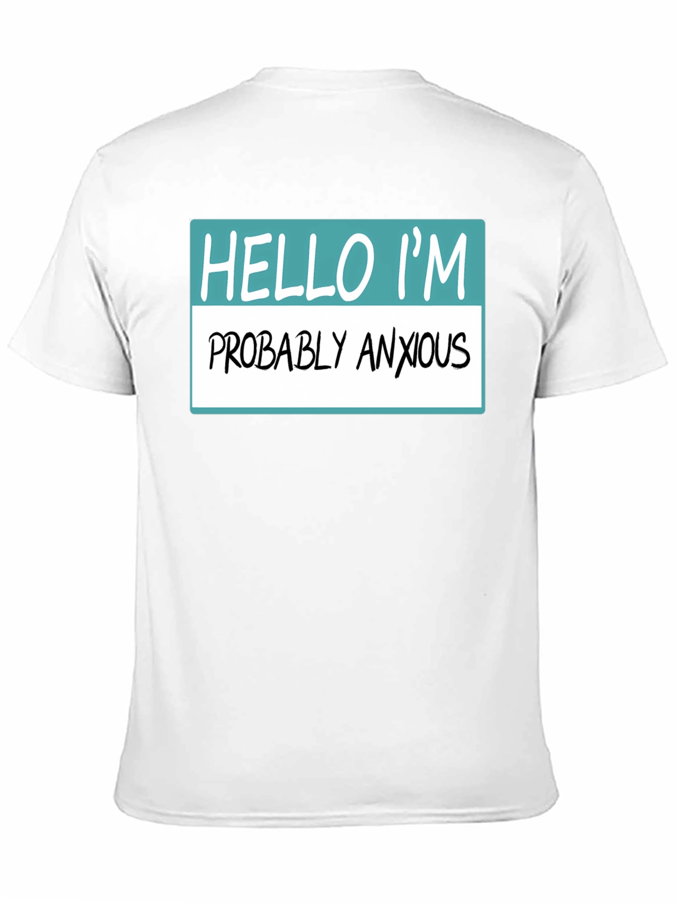 Black Anxious Humor T-Shirt - Novelty Graphic Tee view 11