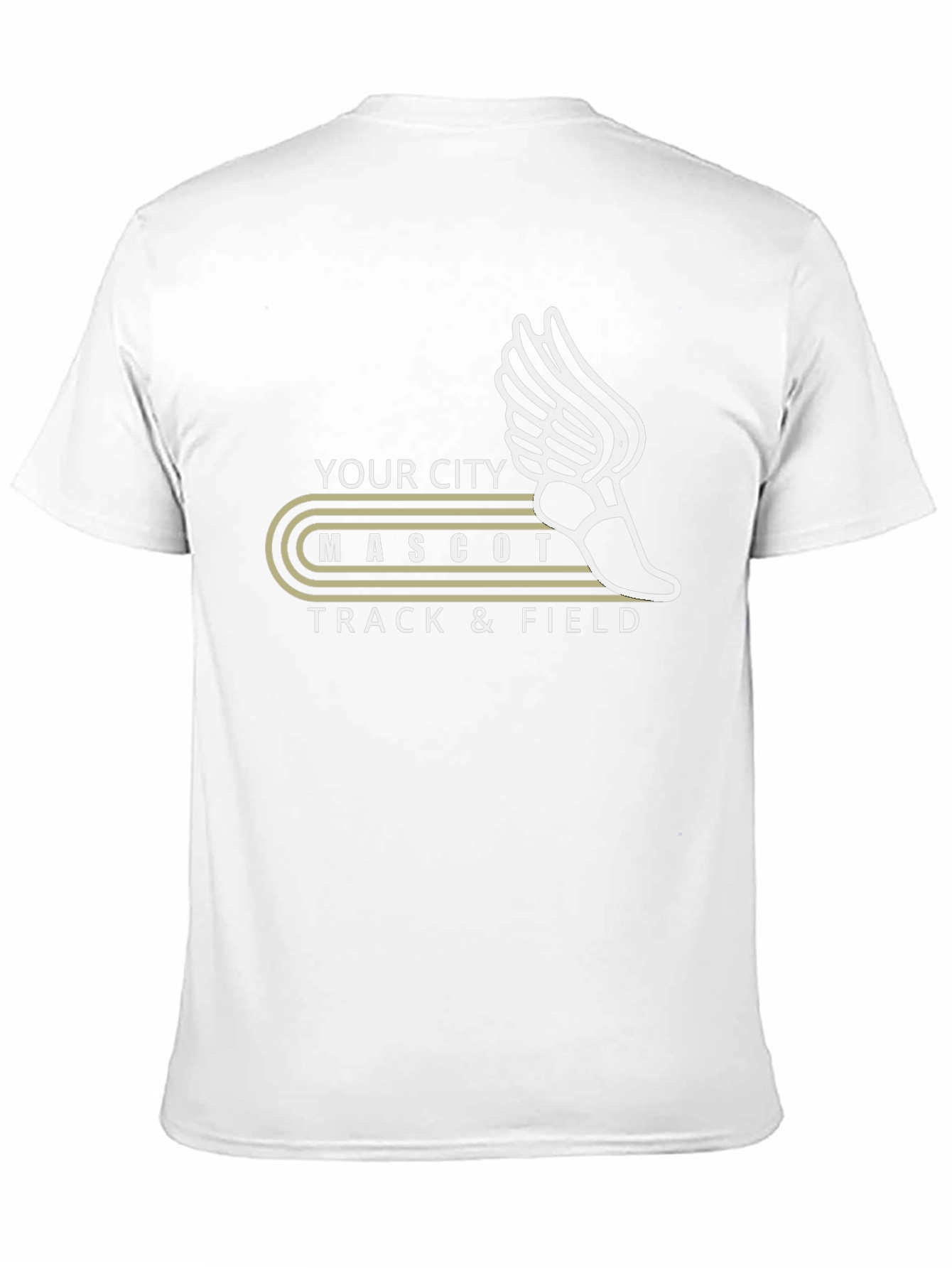 Black City Mascot Track & Field Graphic T-Shirt view 11