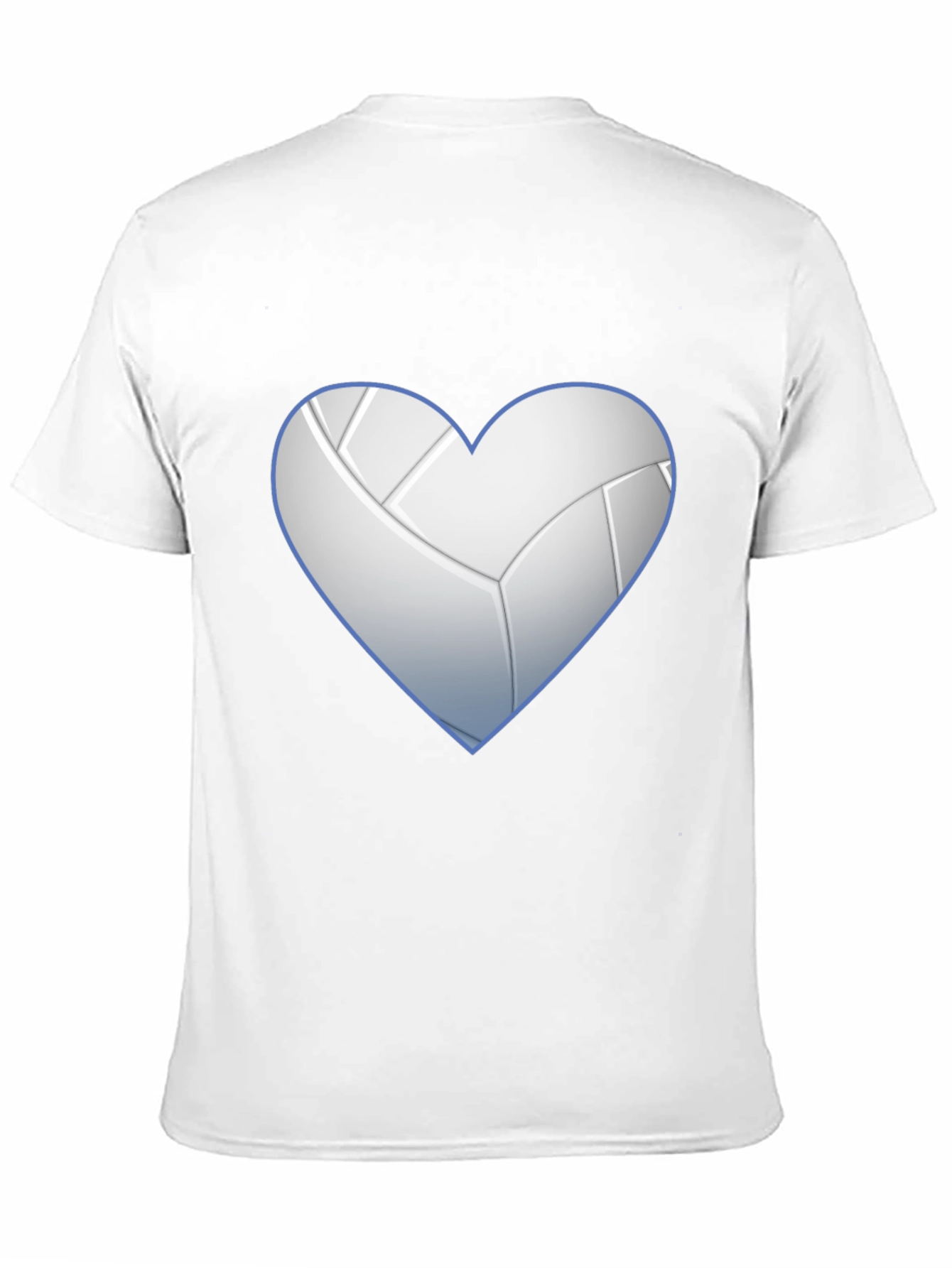Black Volleyball Heart Graphic Tee - Black Crew Neck T-Shirt view 11