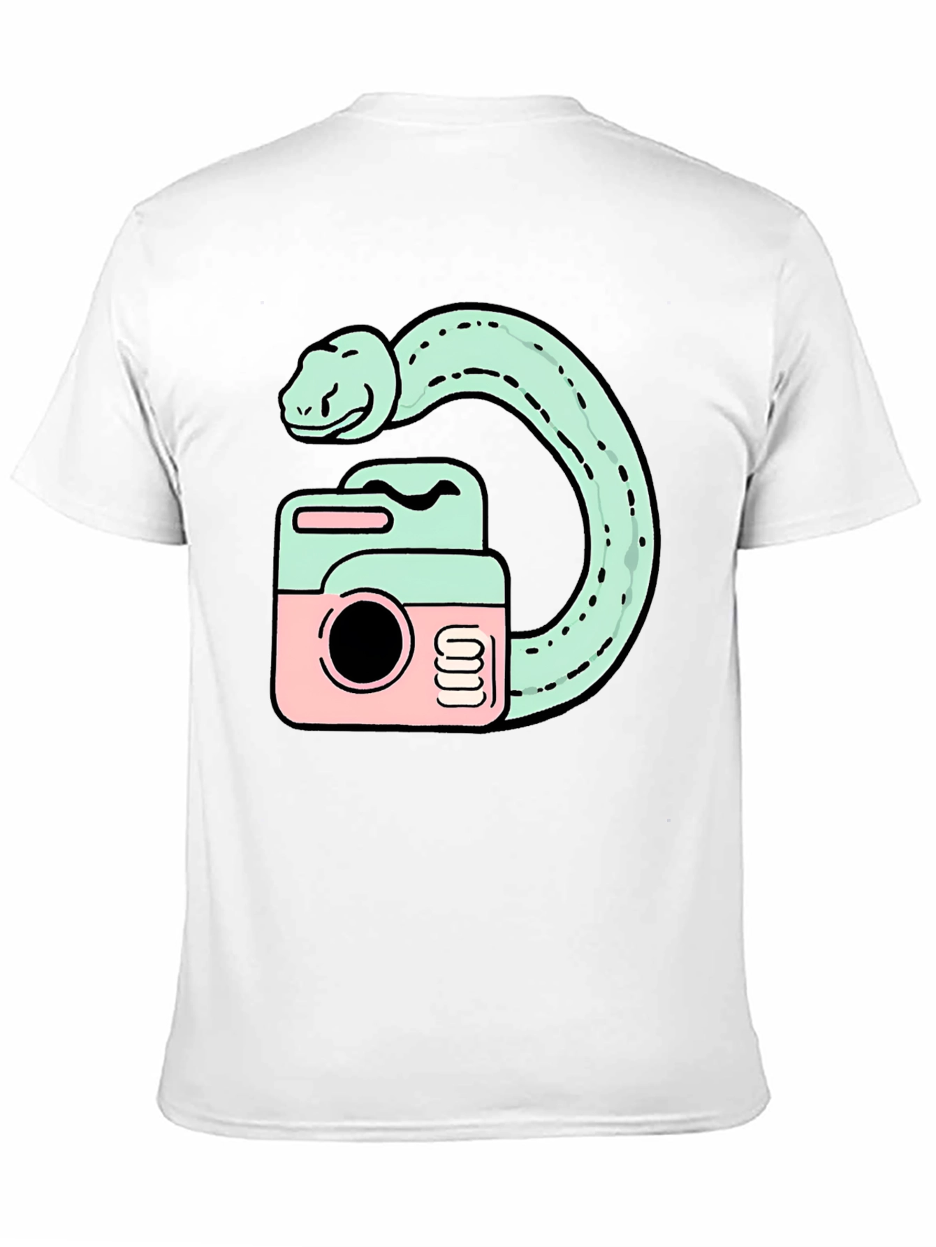 Black Snake Camera Graphic T-Shirt view 11