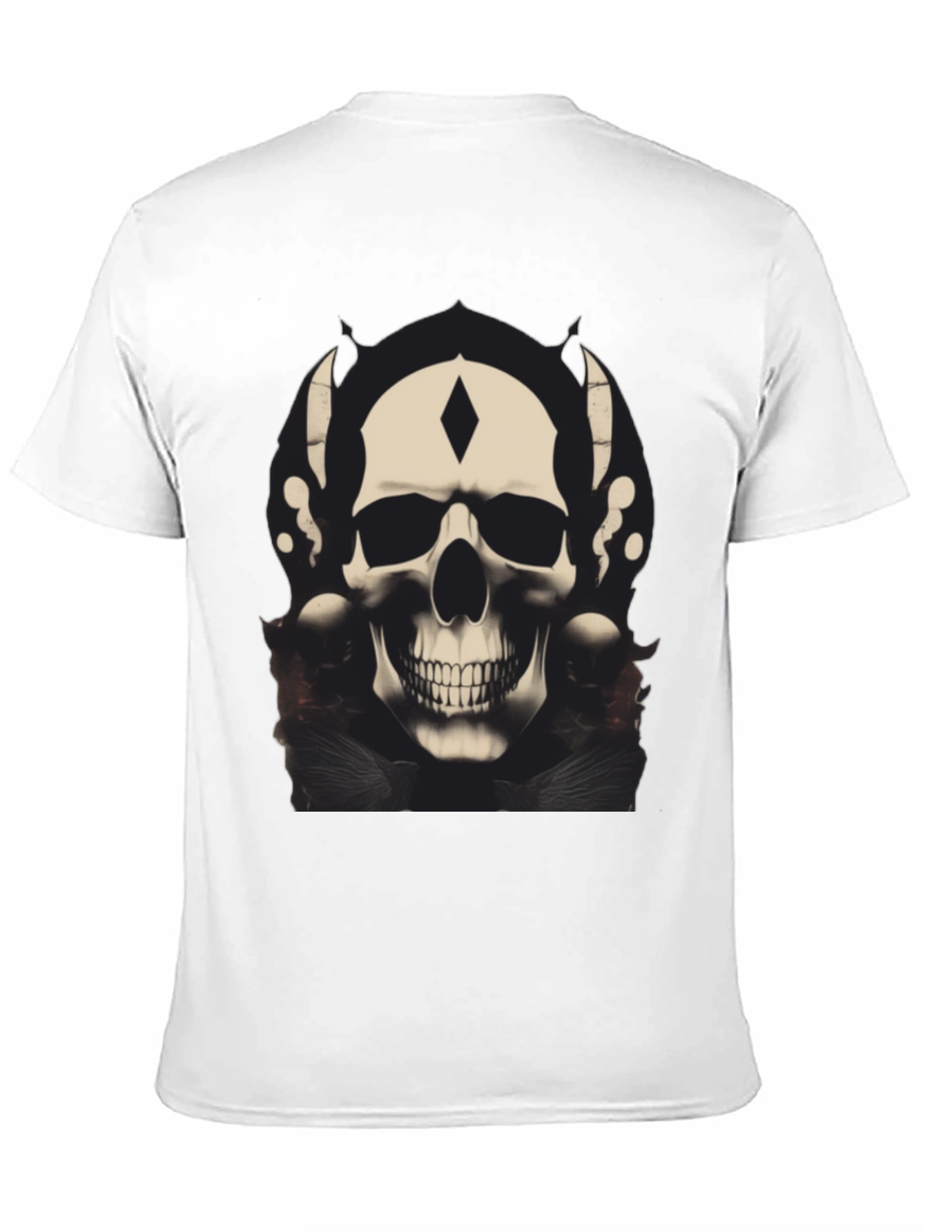 Black Skull Graphic Black T-Shirt view 11