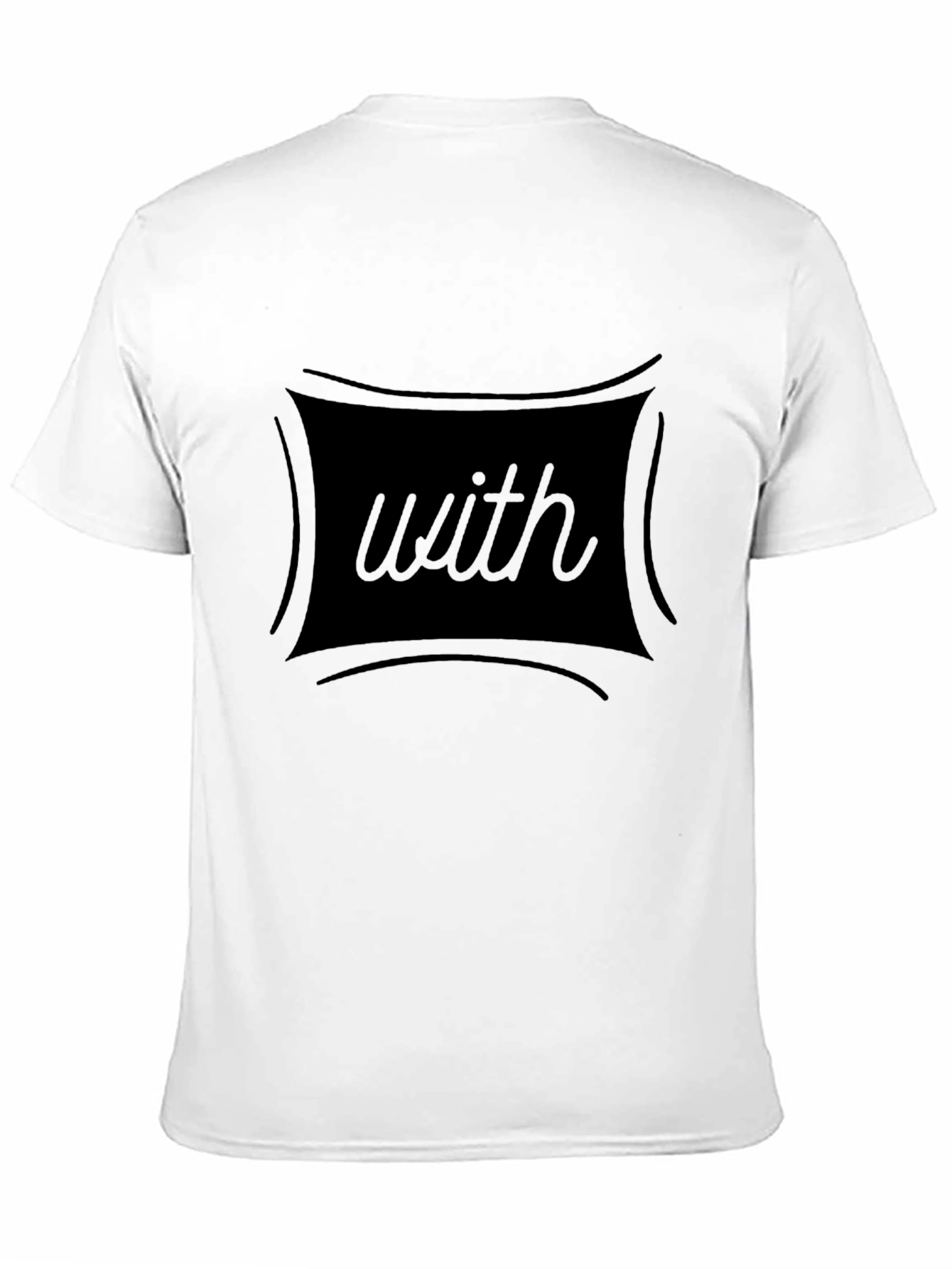 Black Men's Black T-Shirt with "with" Graphic view 11