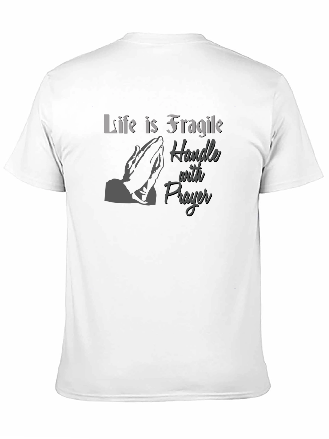 Black Life is Fragile T-Shirt - Prayer Design view 11