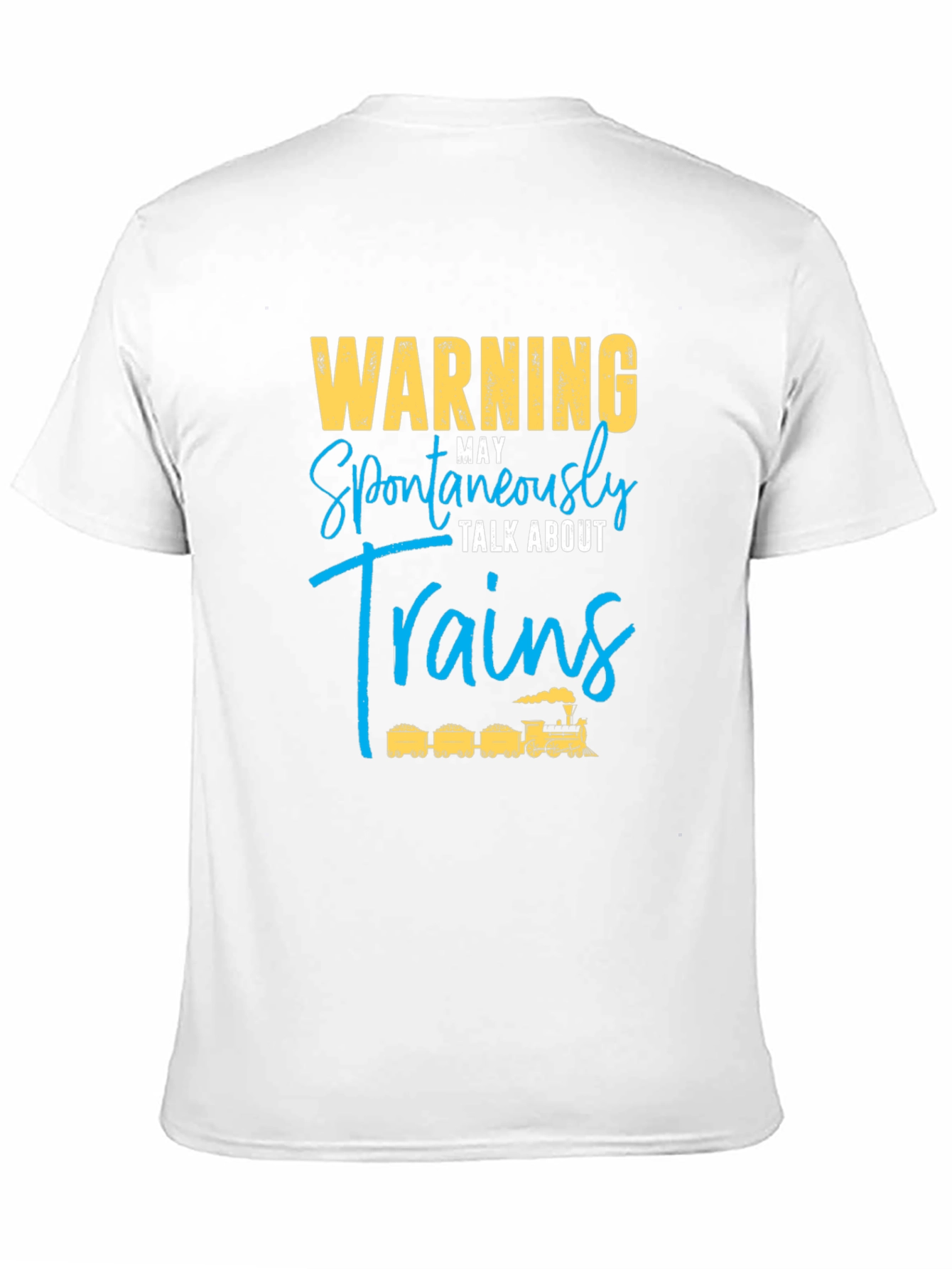 Black Warning May Spontaneously Talk About Trains T-Shirt view 11
