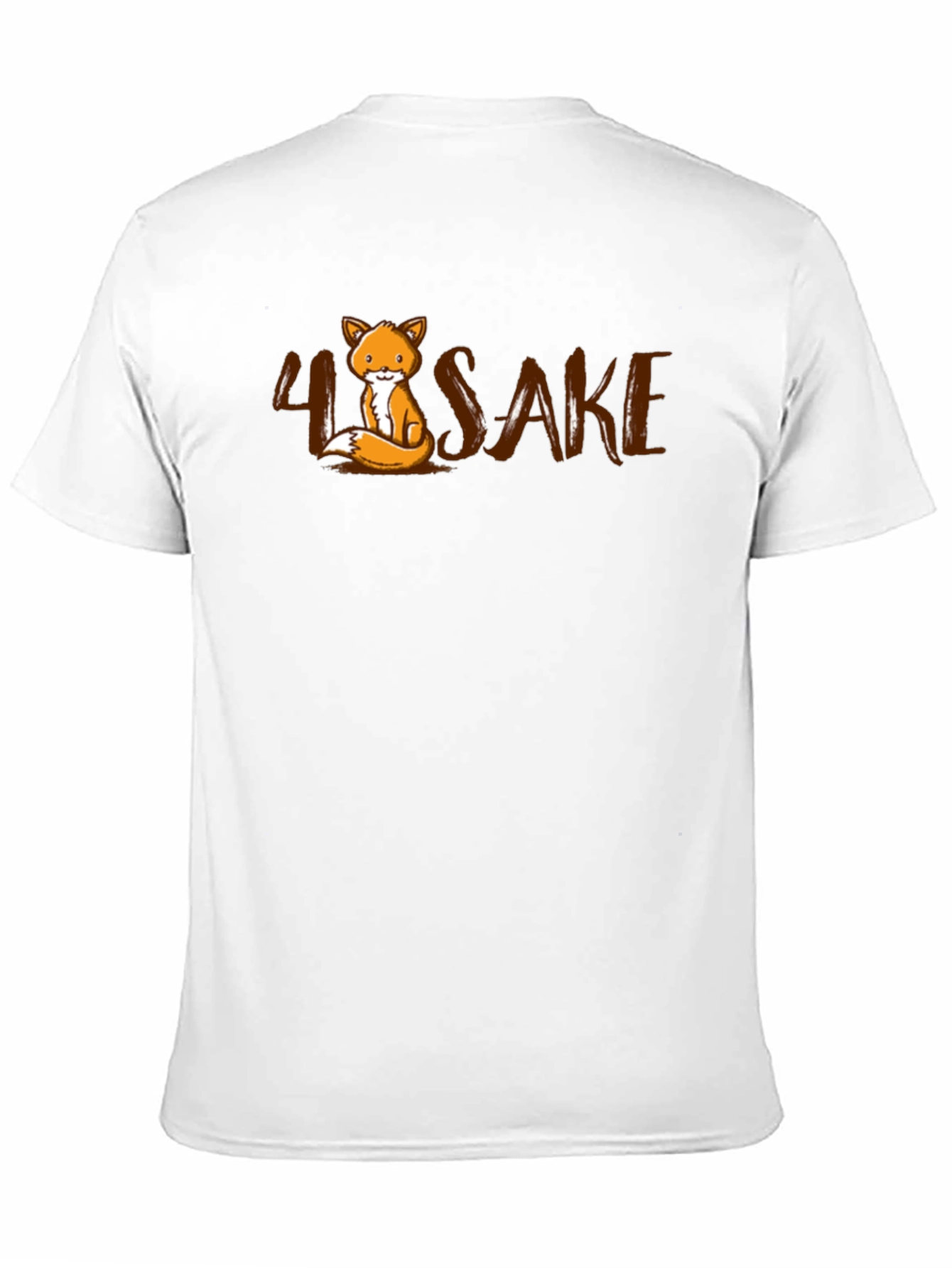Black Funny "4 Fox Sake" Graphic Novelty T-Shirt view 11