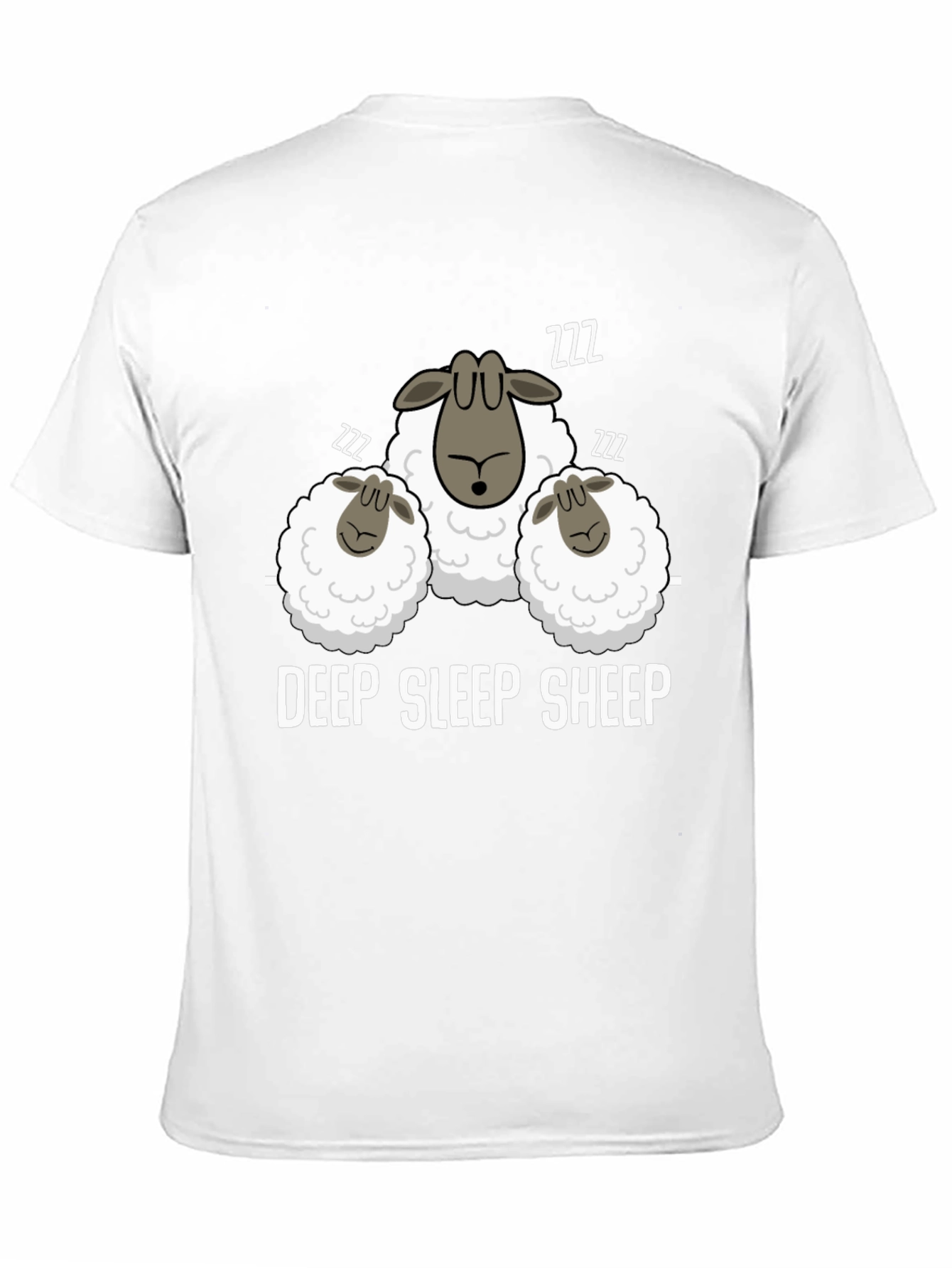 Black Deep Sleep Sheep T-Shirt -  Comfy & Fun view 11