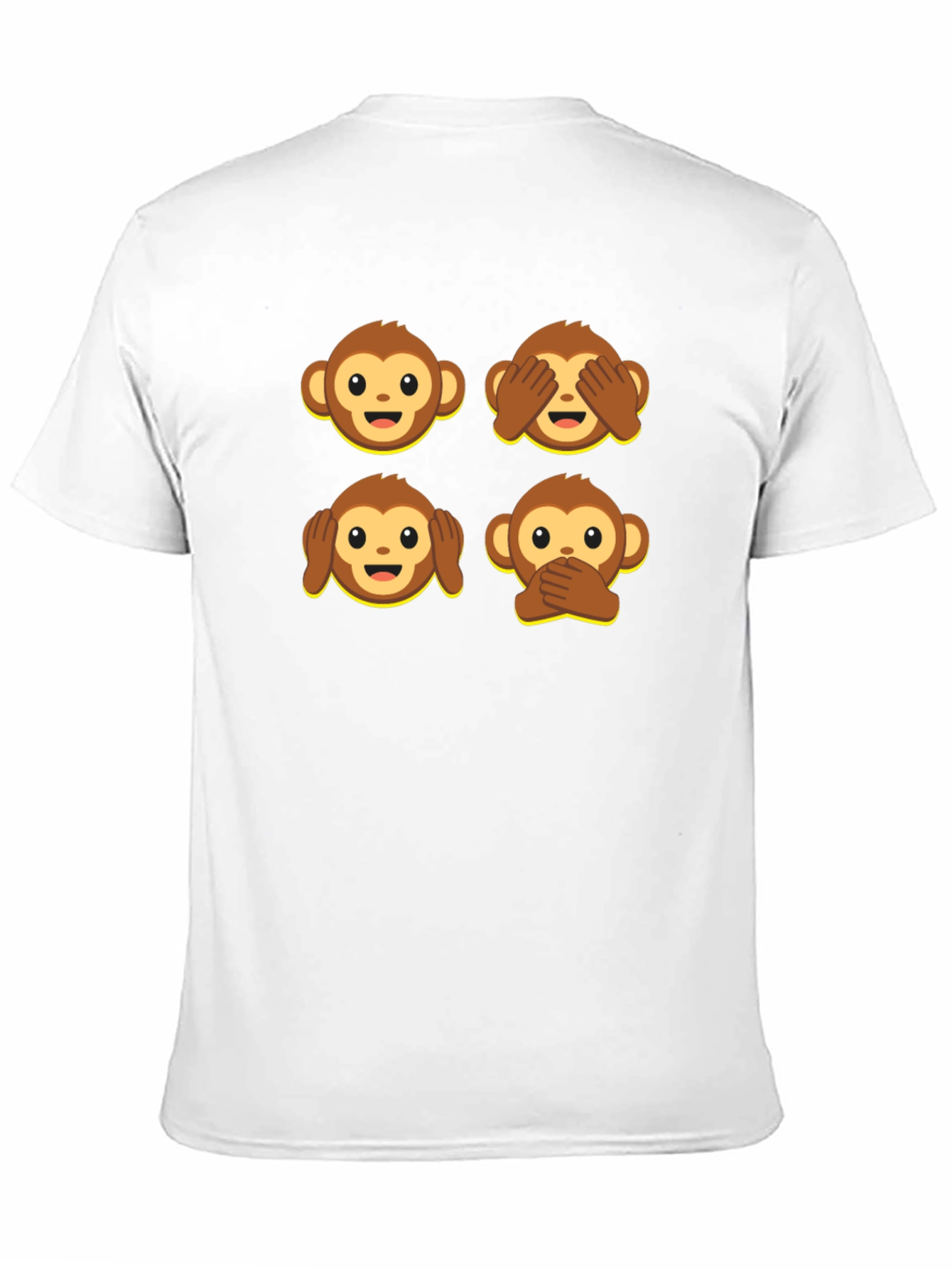 Emoji Monkey Graphic Tee - Hear, See, Speak No Evil T-Shirt - 11