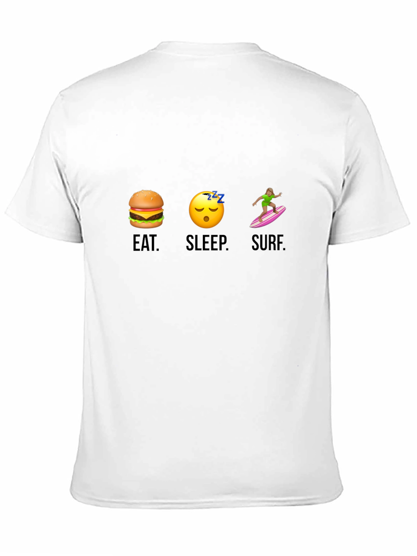 Black Eat Sleep Surf Graphic Tee - Black Cotton T-Shirt view 11