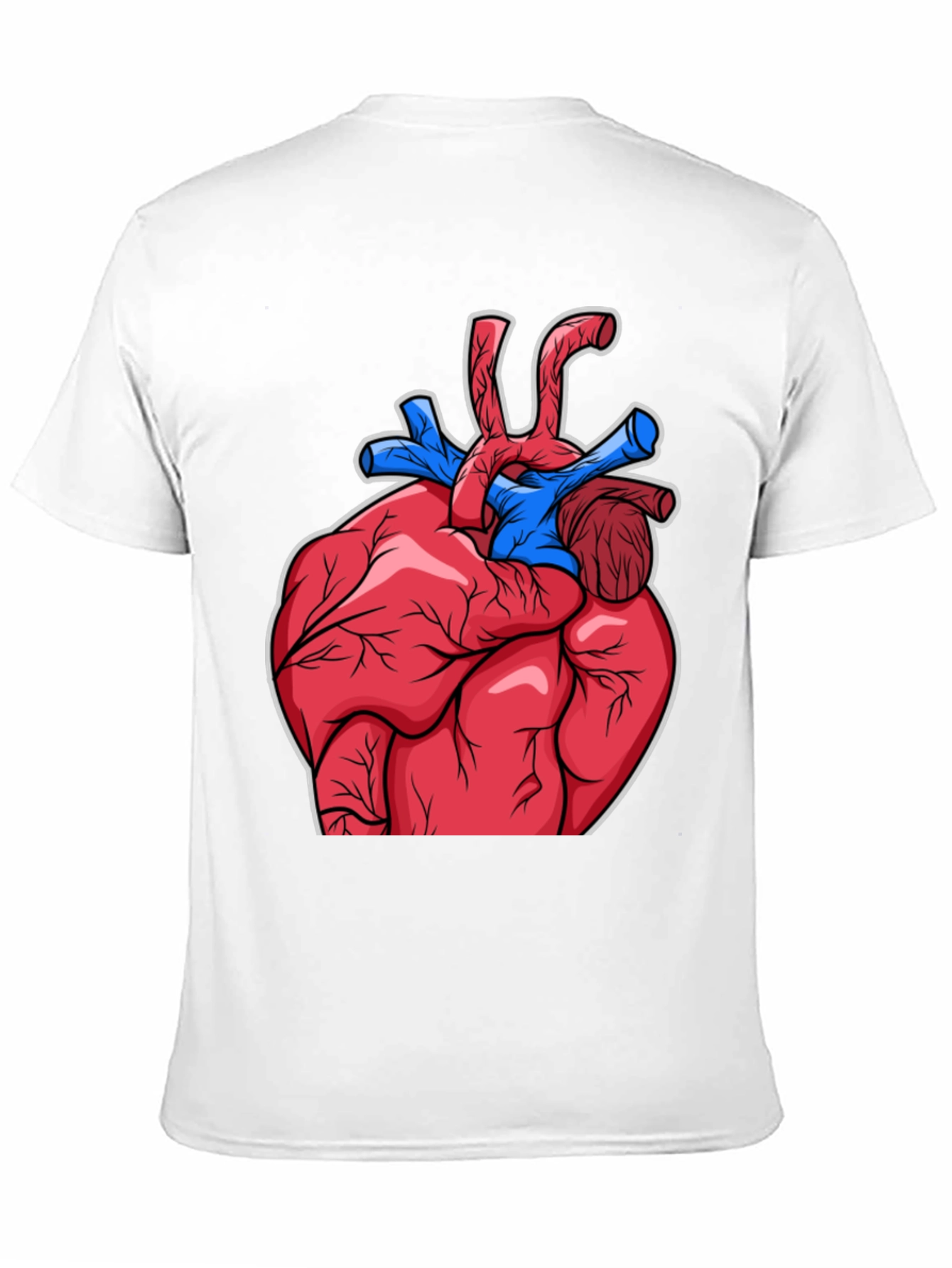 Black Anatomical Heart Graphic T-Shirt - Bold Design view 11
