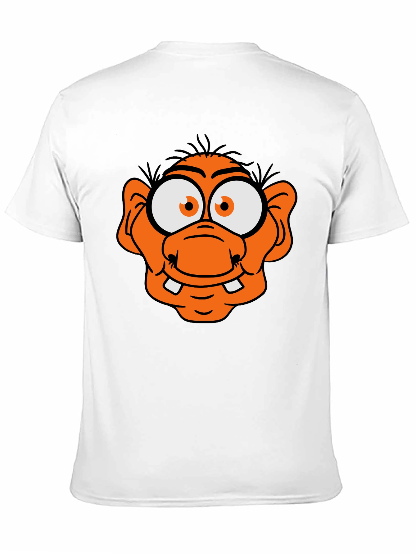 Black Funny Orange Cartoon Character Graphic Tee view 11