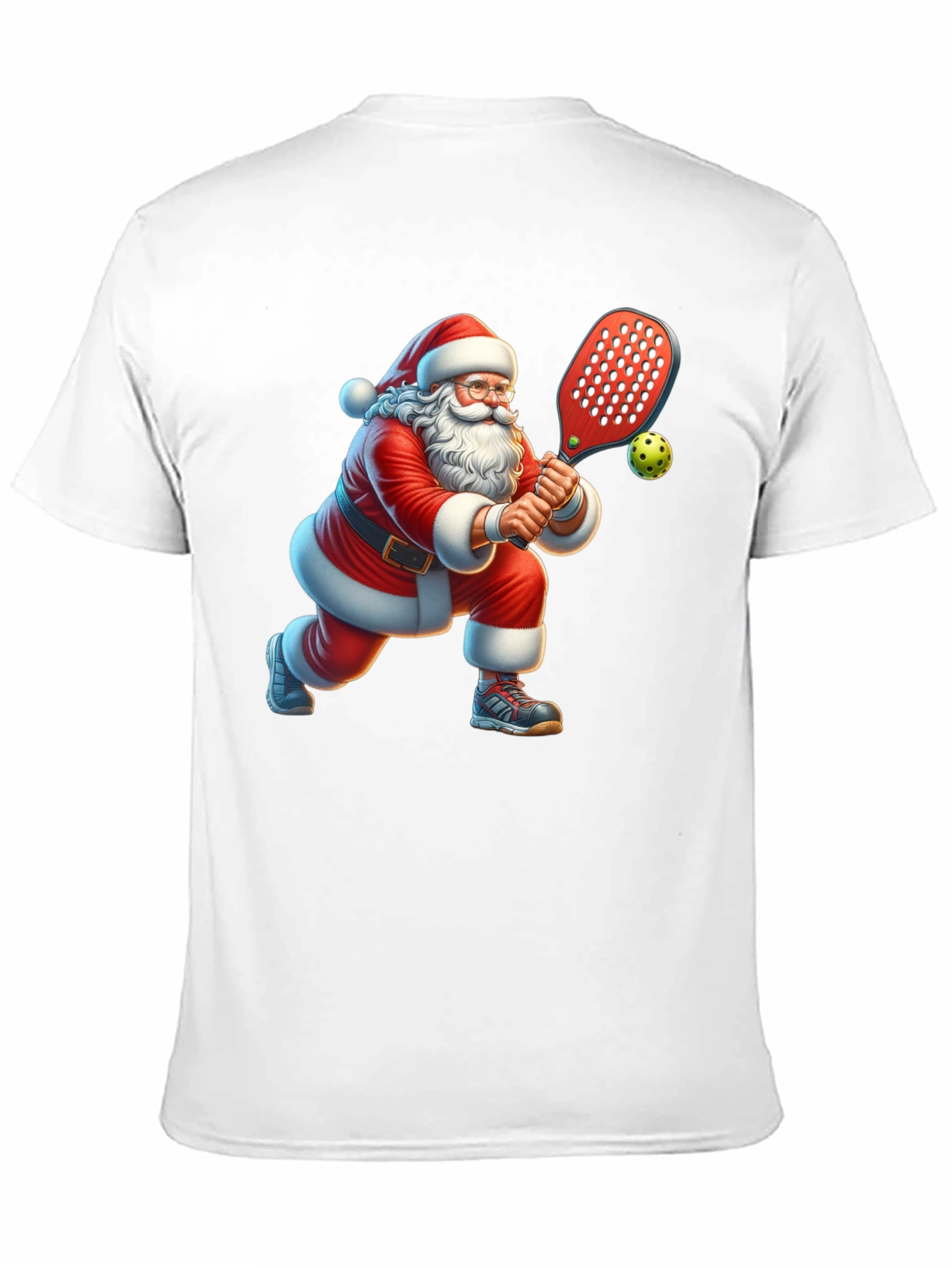 Black Santa Pickleball T-Shirt view 11