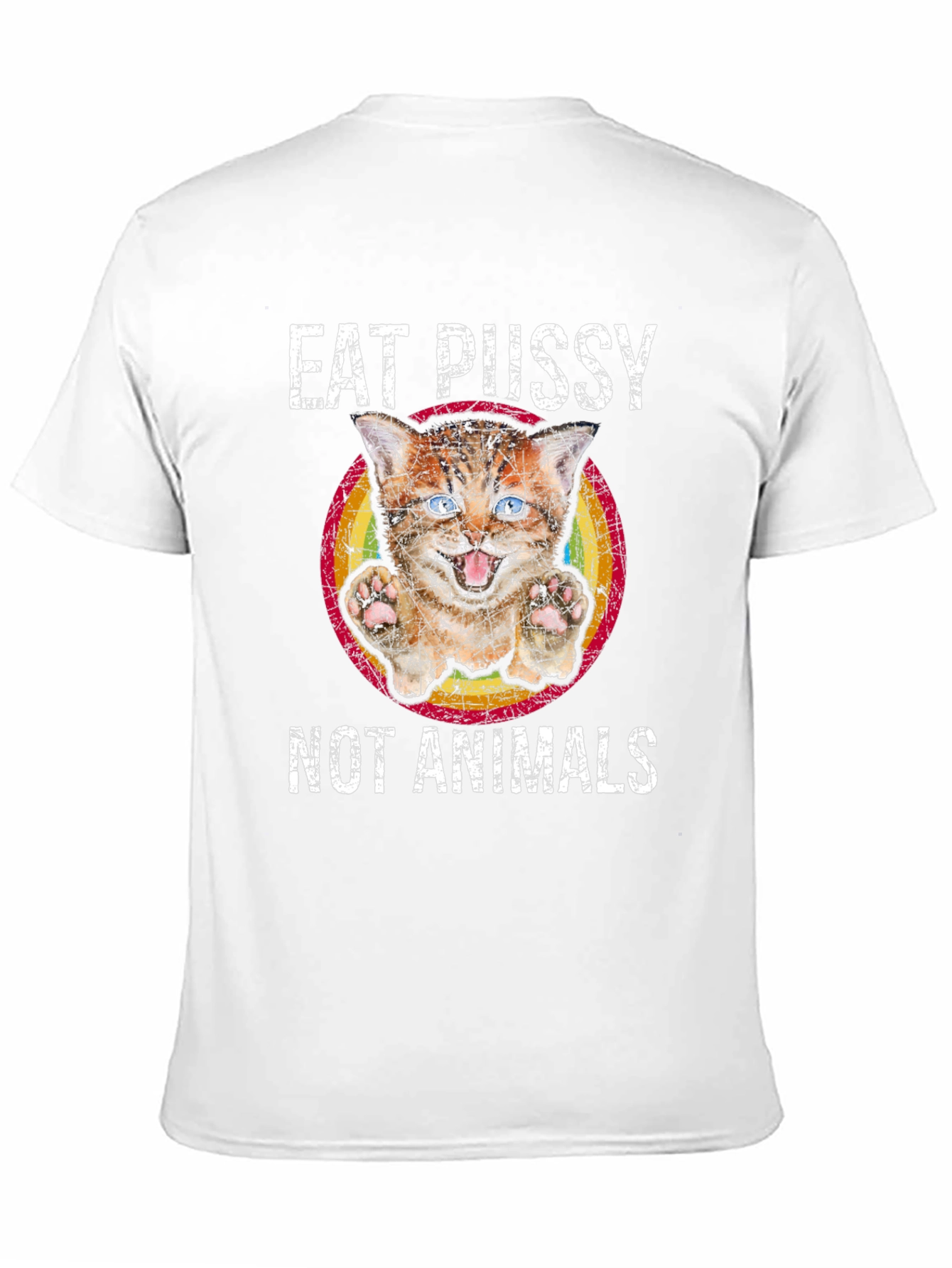 Black Eat Pussy Not Animals Graphic T-Shirt view 11