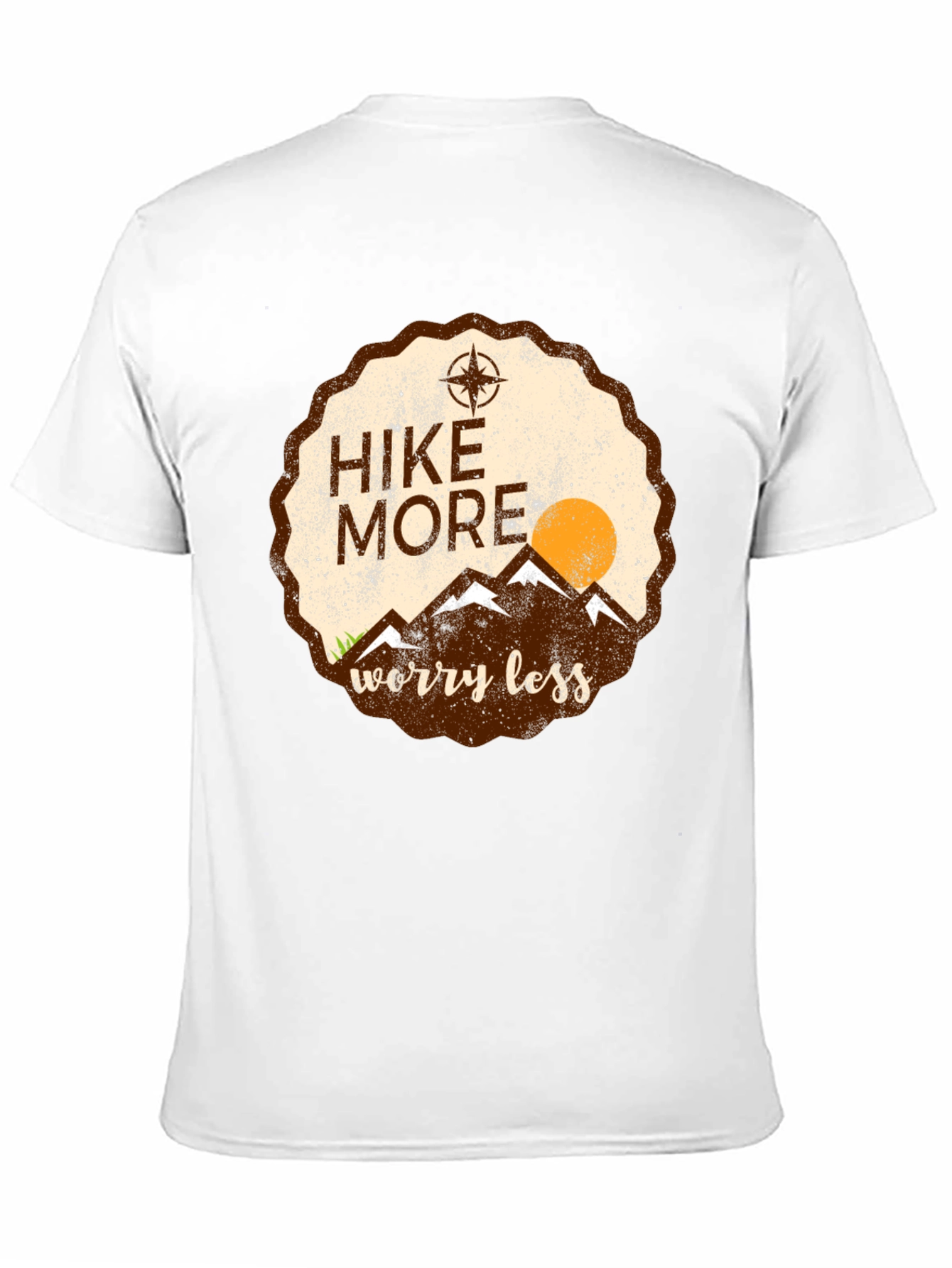 Black Hike More Worry Less Graphic Tee - Adventure Awaits view 11