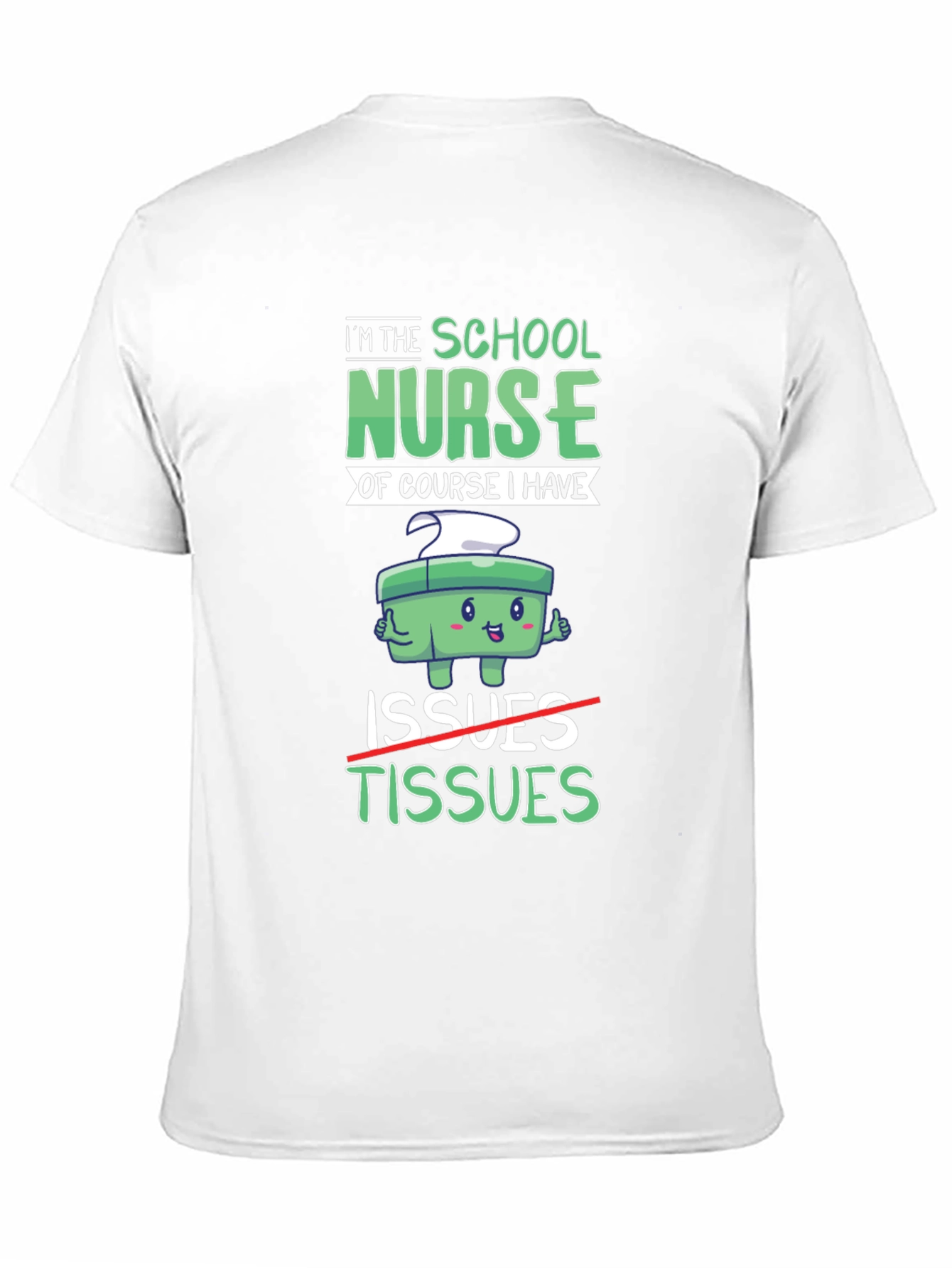Black School Nurse Humor T-Shirt: Issues & Tissues Graphic Tee view 11