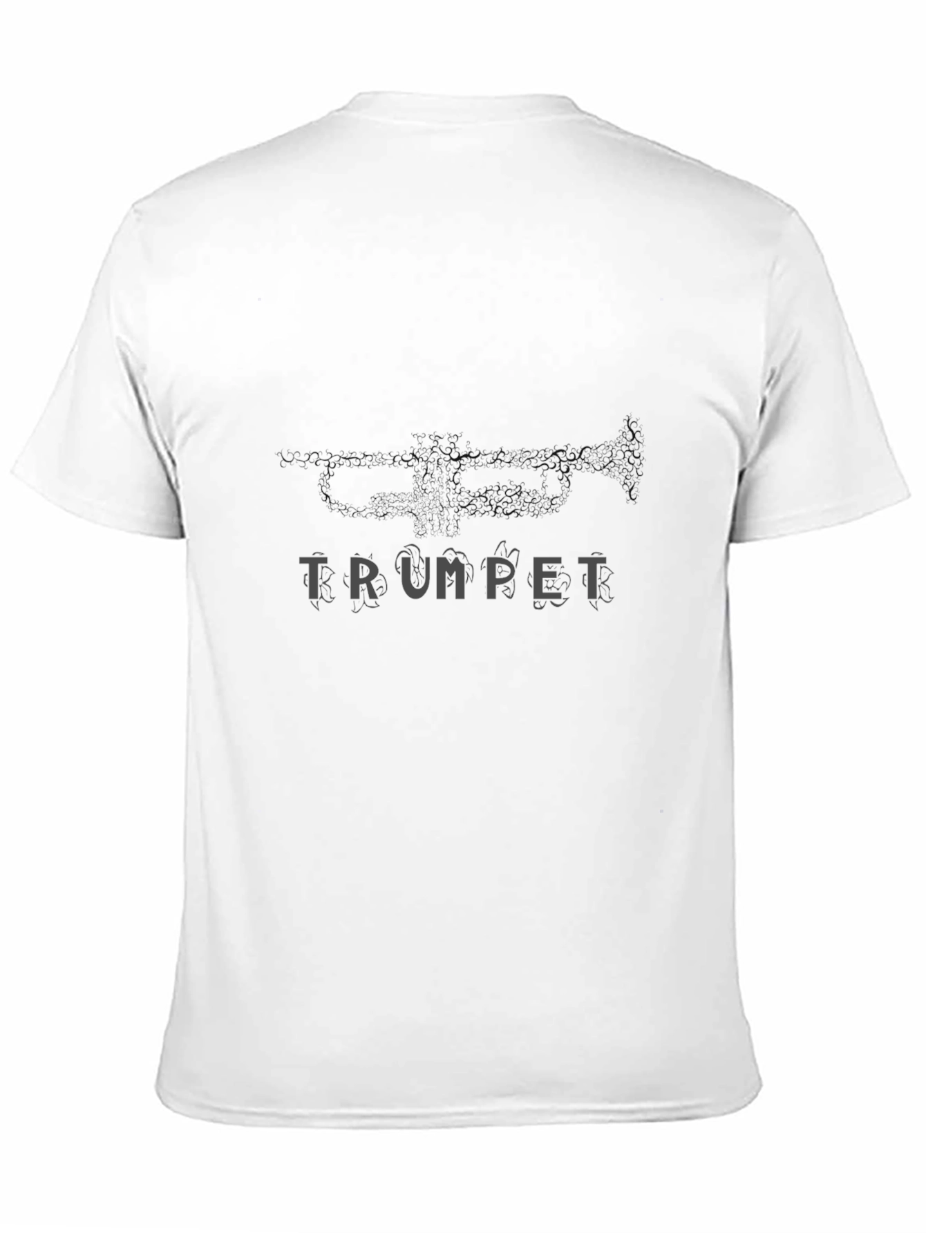 Black Trumpet Graphic Black T-Shirt for Music Lovers view 11