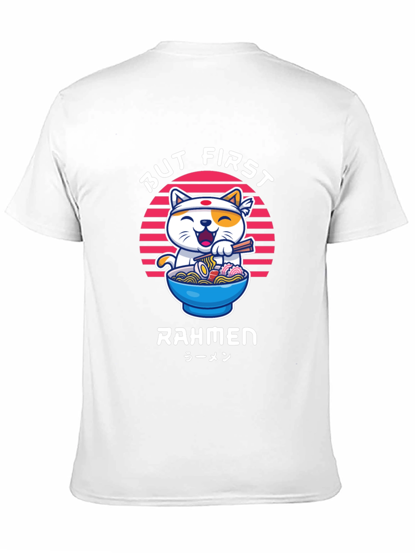 Black But First Rahmen Cat Graphic T-Shirt view 11