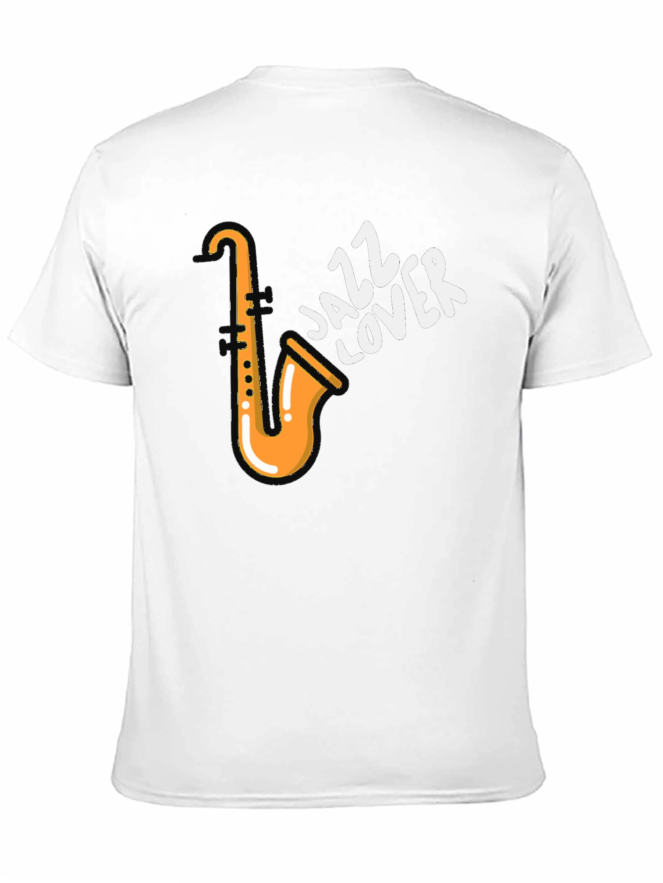 Black Jazz Lover T-Shirt - Saxophone Design view 11