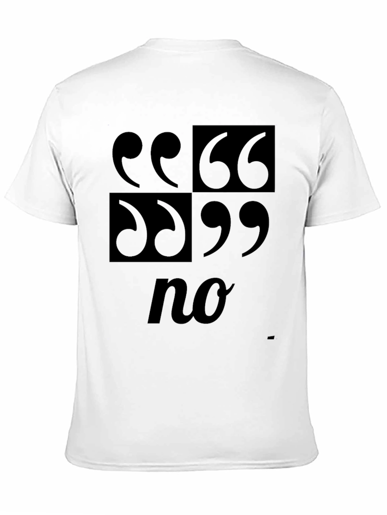 Black Quotation Marks Funny T-Shirt view 11