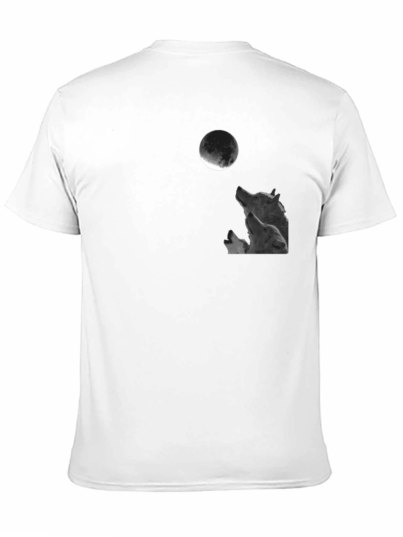 Black Wolf Moon Graphic Tee - Black Cotton T-Shirt view 11