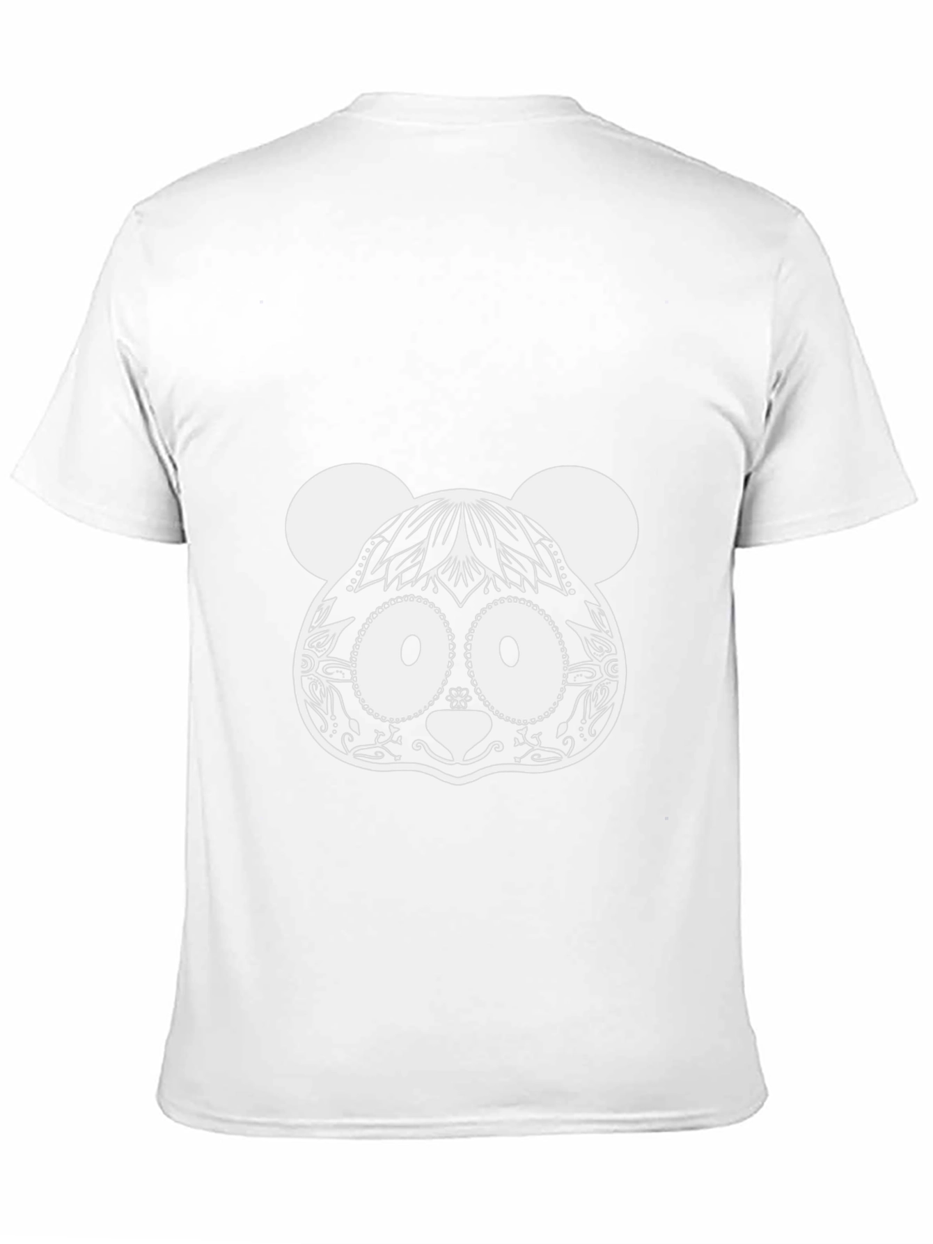 Black Cool Panda Graphic Tee - Black Cotton Blend view 11