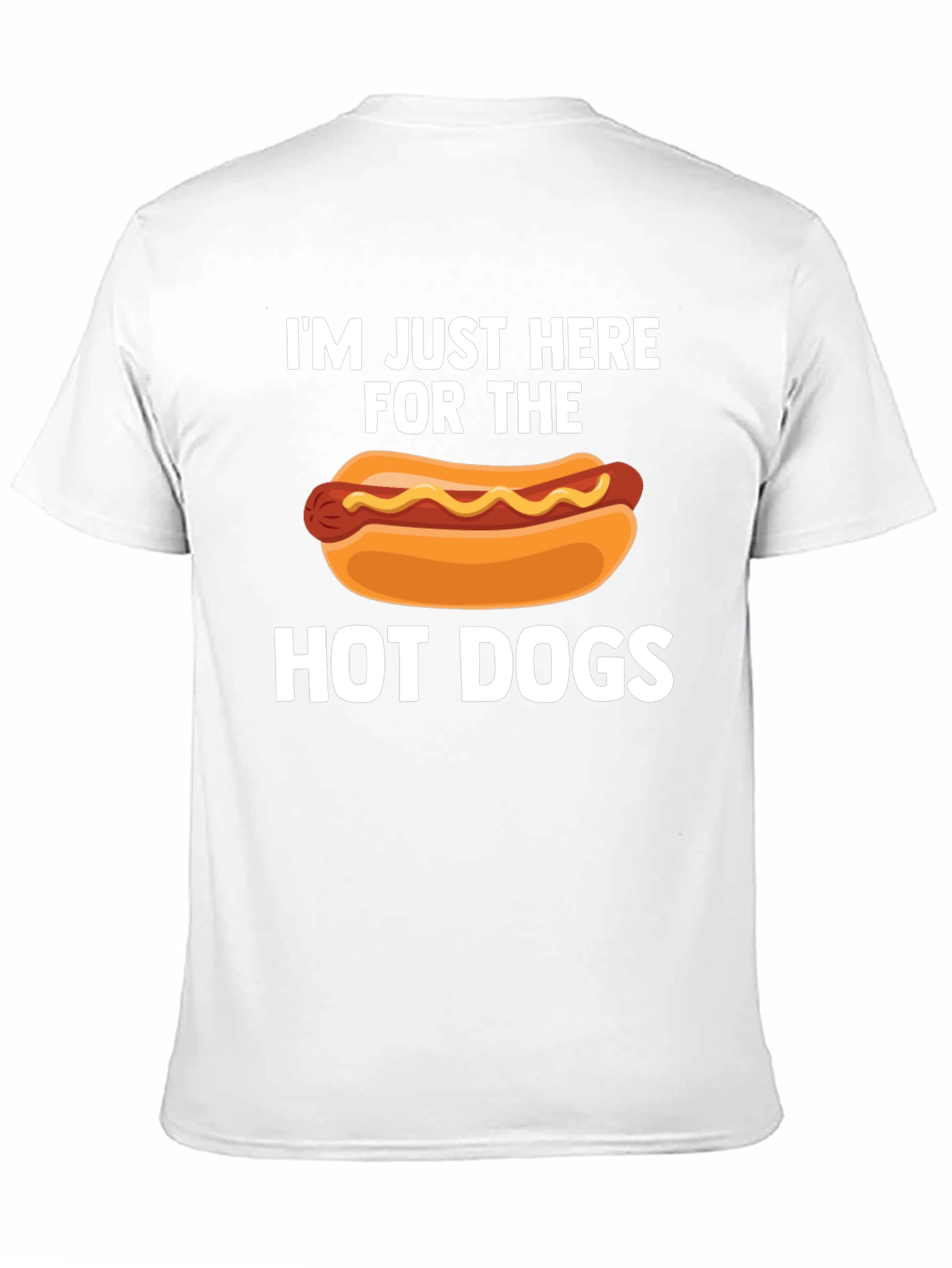 Black Hot Dog Lover T-Shirt - I'm Just Here for The Hot Dogs view 11