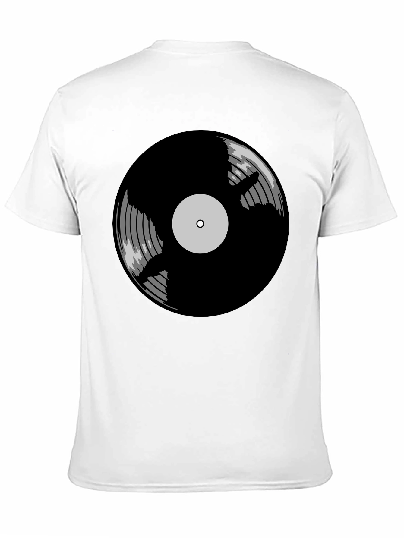 Black Vinyl Record Graphic Tee - Classic Music Style view 11