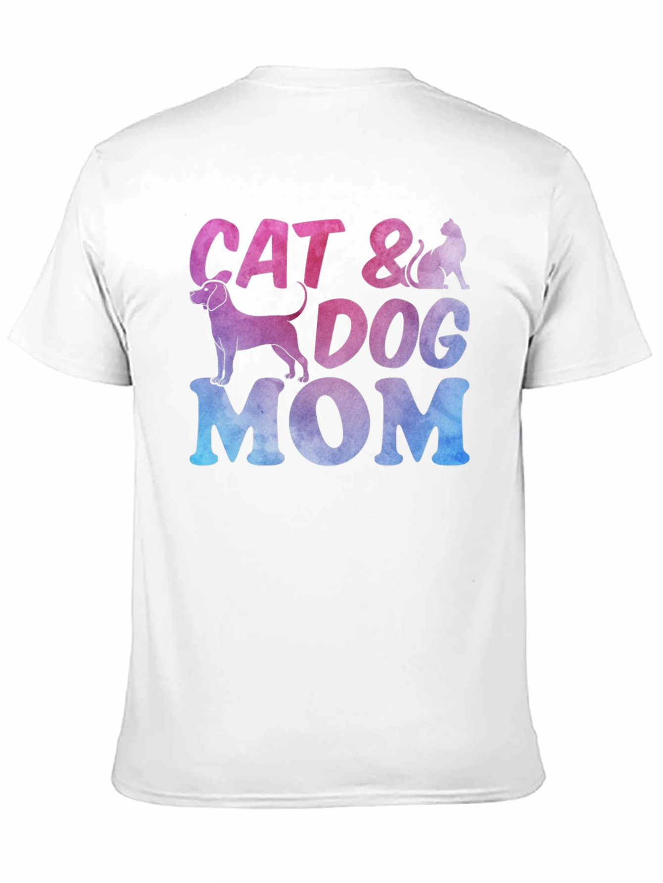 Black Cat & Dog Mom Graphic T-Shirt - Unisex Crew Neck view 11