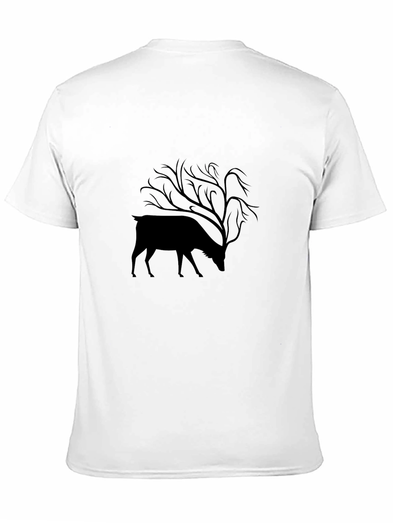 Black Nature Deer Tree T-Shirt - Stylish Graphic Tee view 11