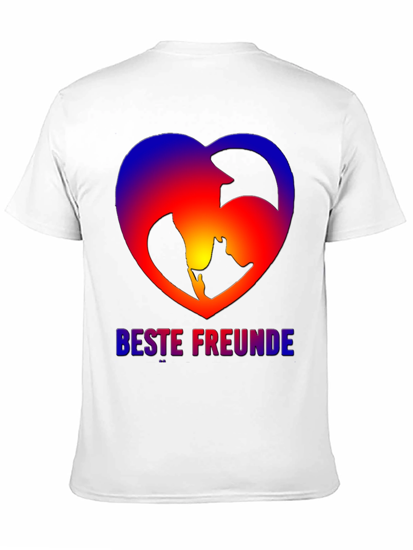 Black Best Friends Dog & Owner Heart T-Shirt view 11