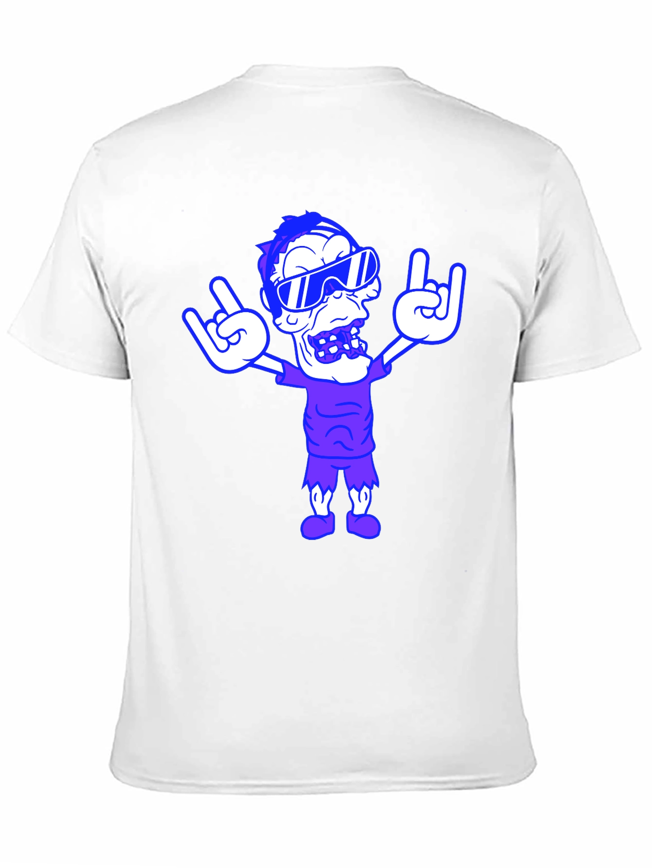 Black Rock On Cartoon Graphic Tee - Black view 11