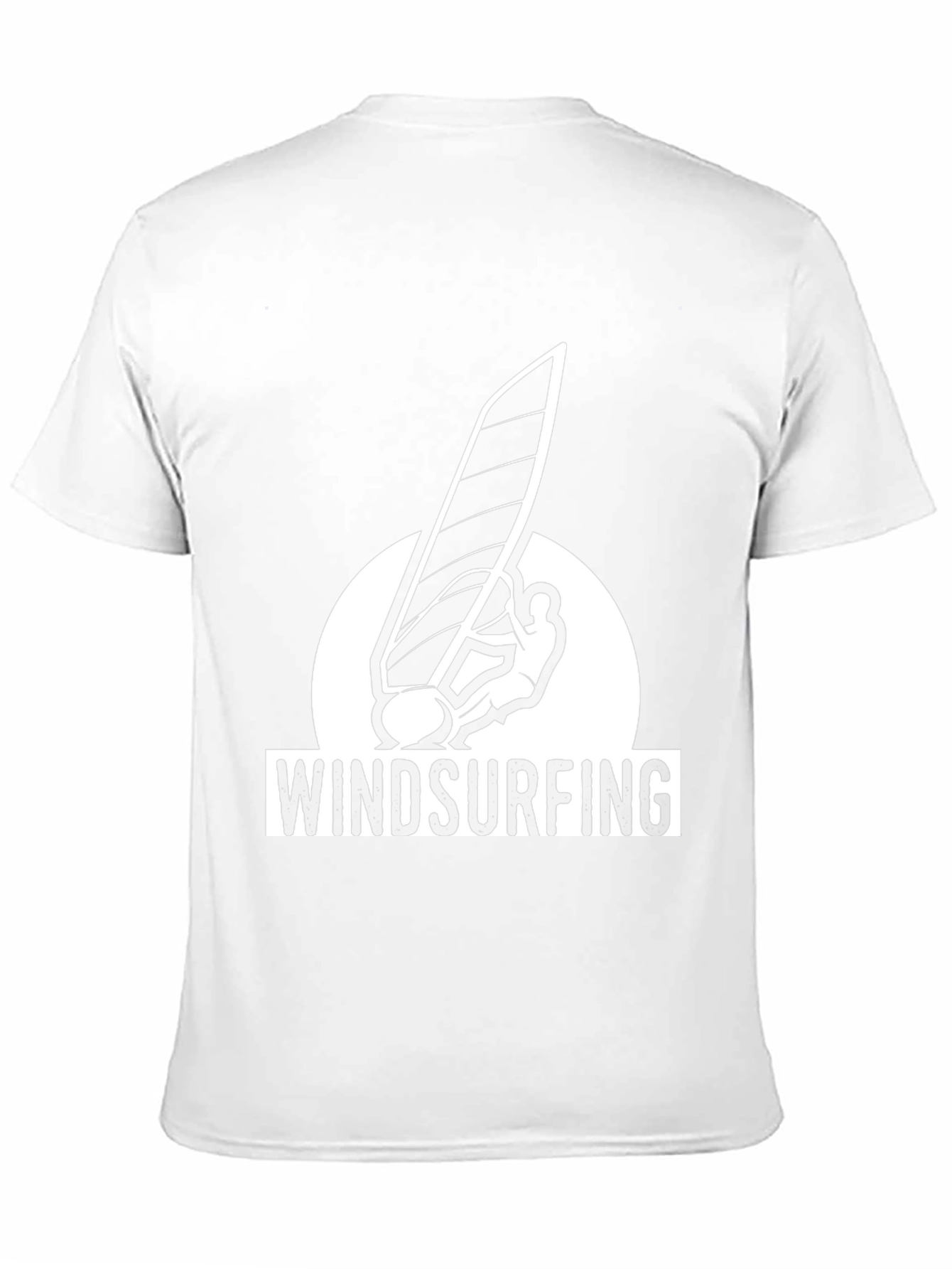 Black Windsurfing Graphic Tee - Black Cotton T-Shirt view 11