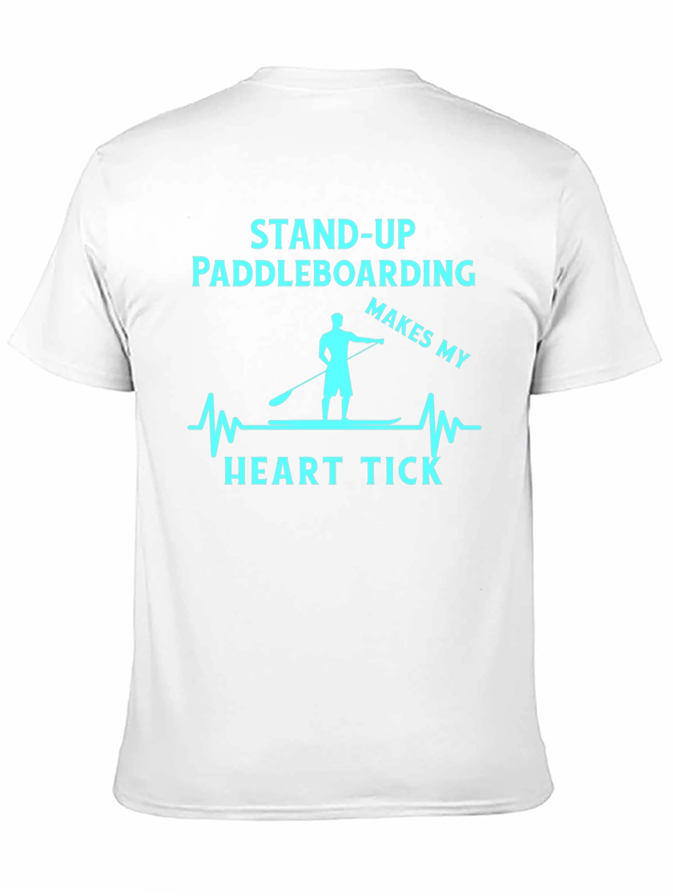Black Stand Up Paddle Boarding Makes My Heart Tick T-Shirt view 11