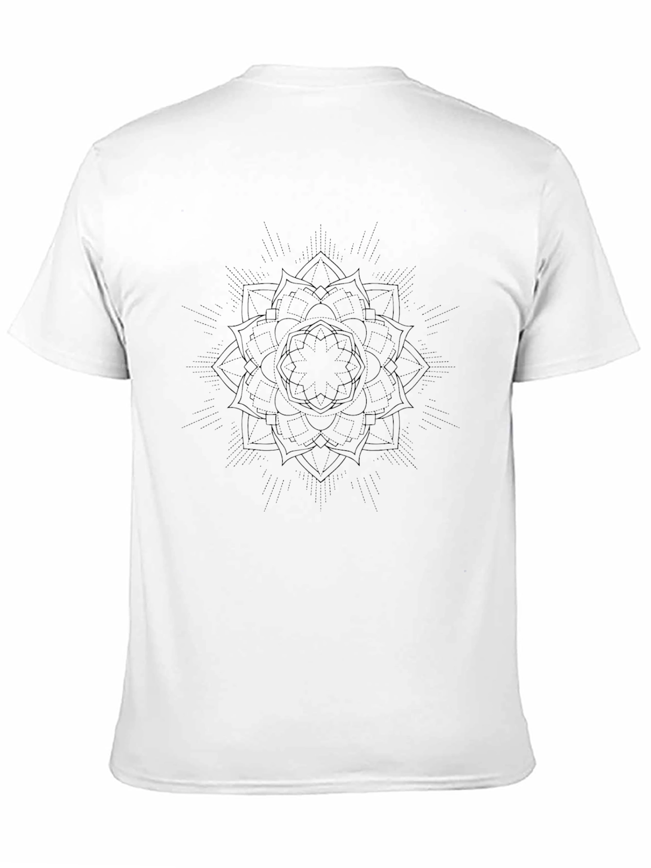 Black Men's Black Mandala Graphic Tee - Casual Comfort view 11
