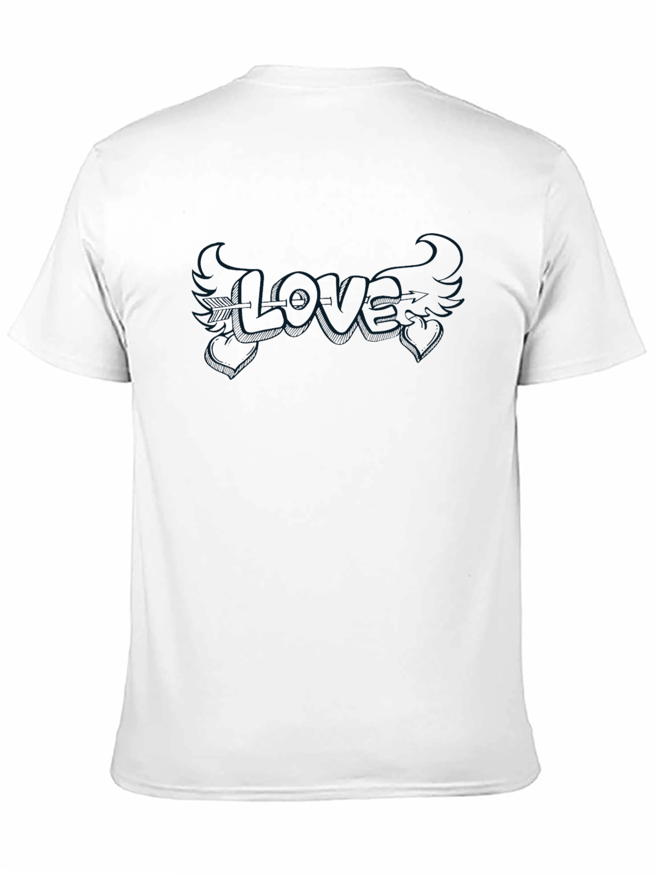 Black Black 'Love' Graphic Tee - Soft & Stylish view 11