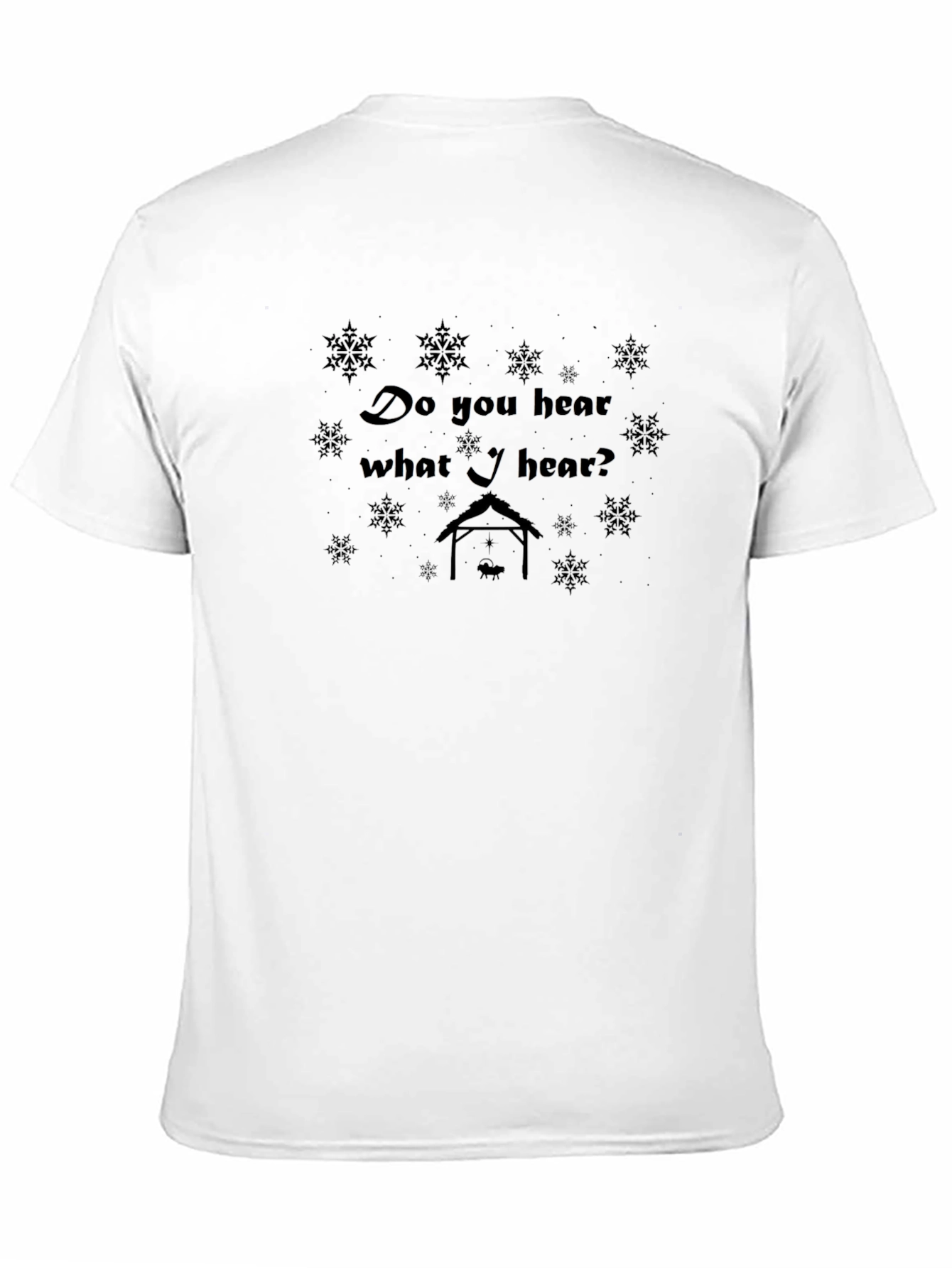 Black Do You Hear What I Hear? Christmas T-Shirt view 11