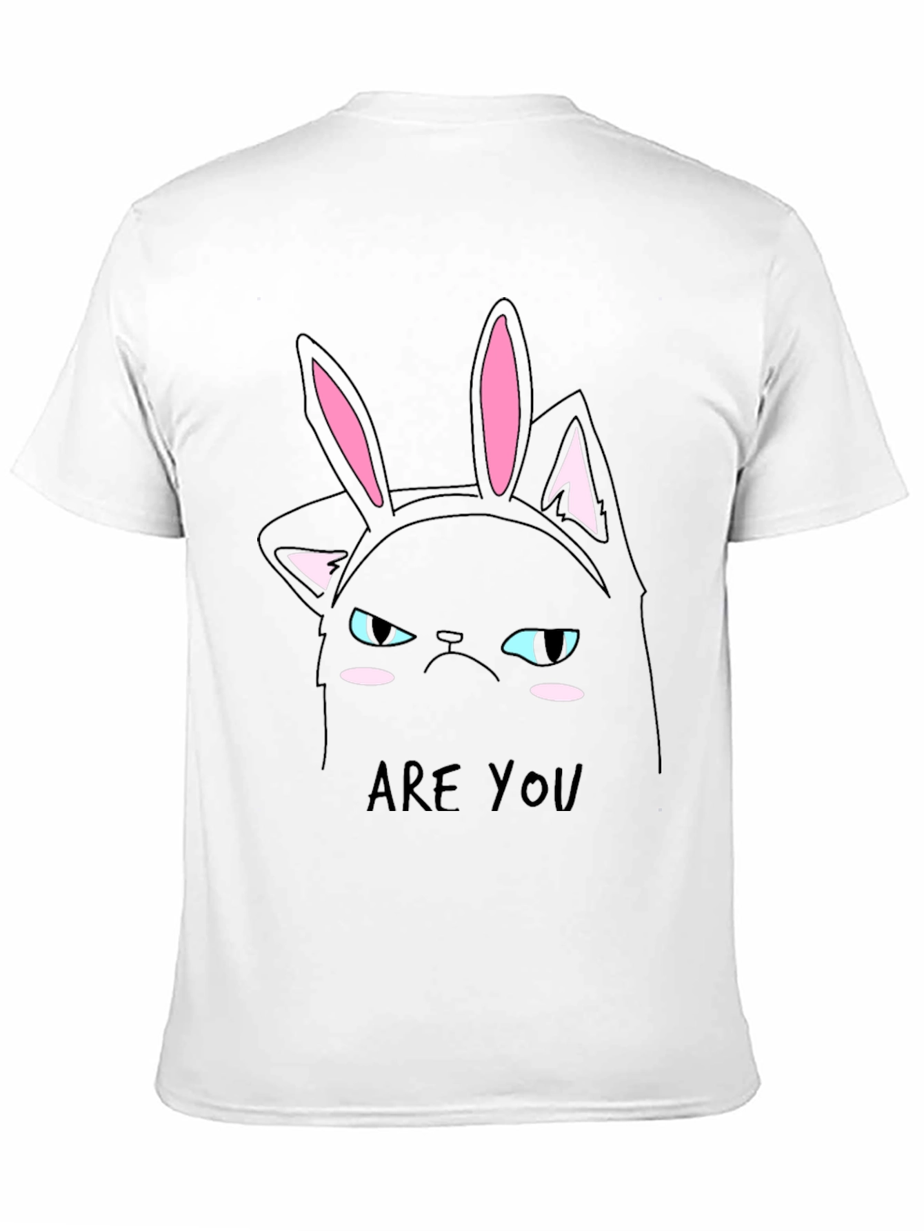 Black Grumpy Cat Bunny Ears T-Shirt - Men's Black Tee view 11