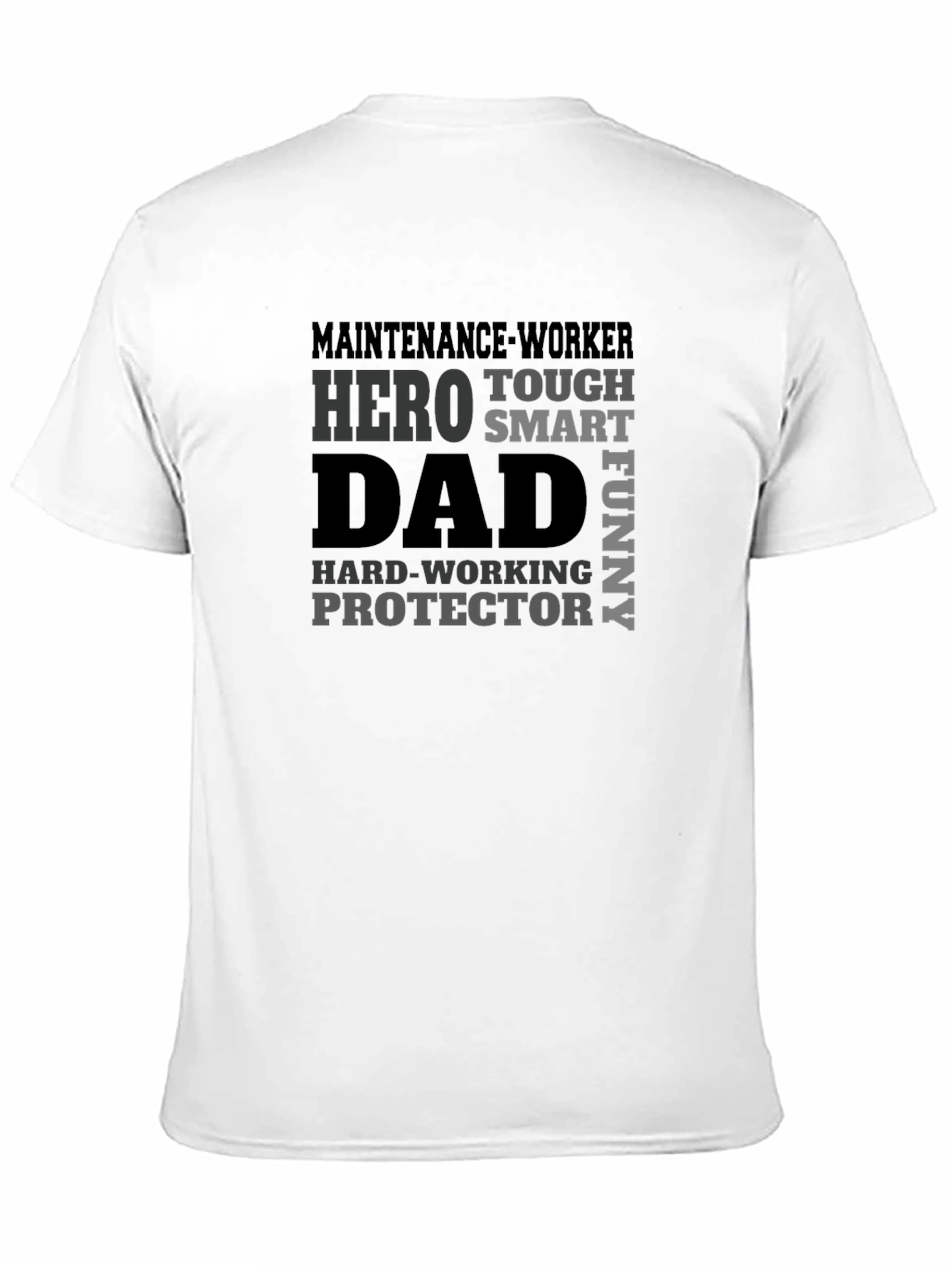 Black Maintenance Worker Dad T-Shirt view 11