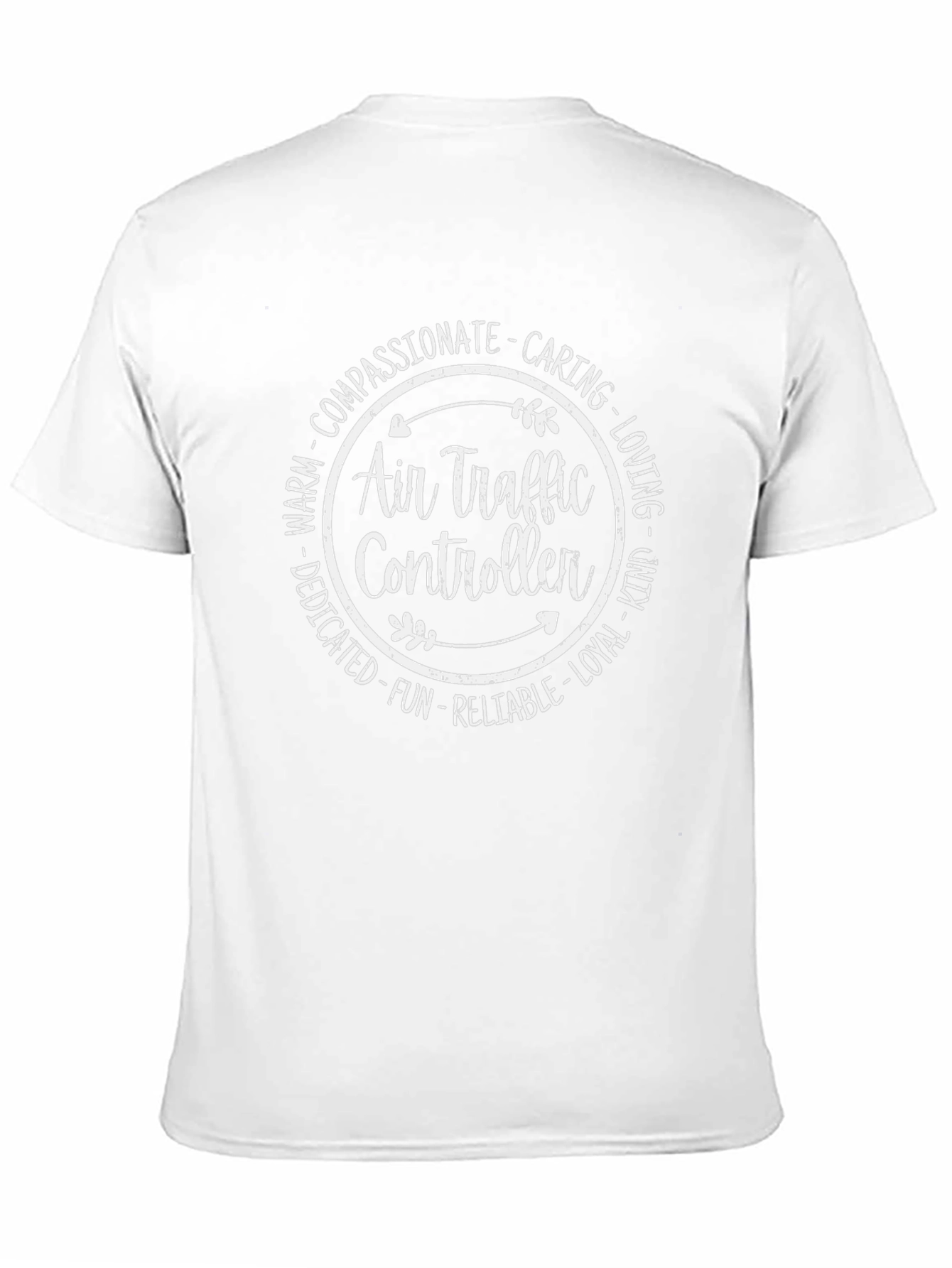 Black Air Traffic Controller Graphic T-Shirt - Compassionate Caring Design view 11