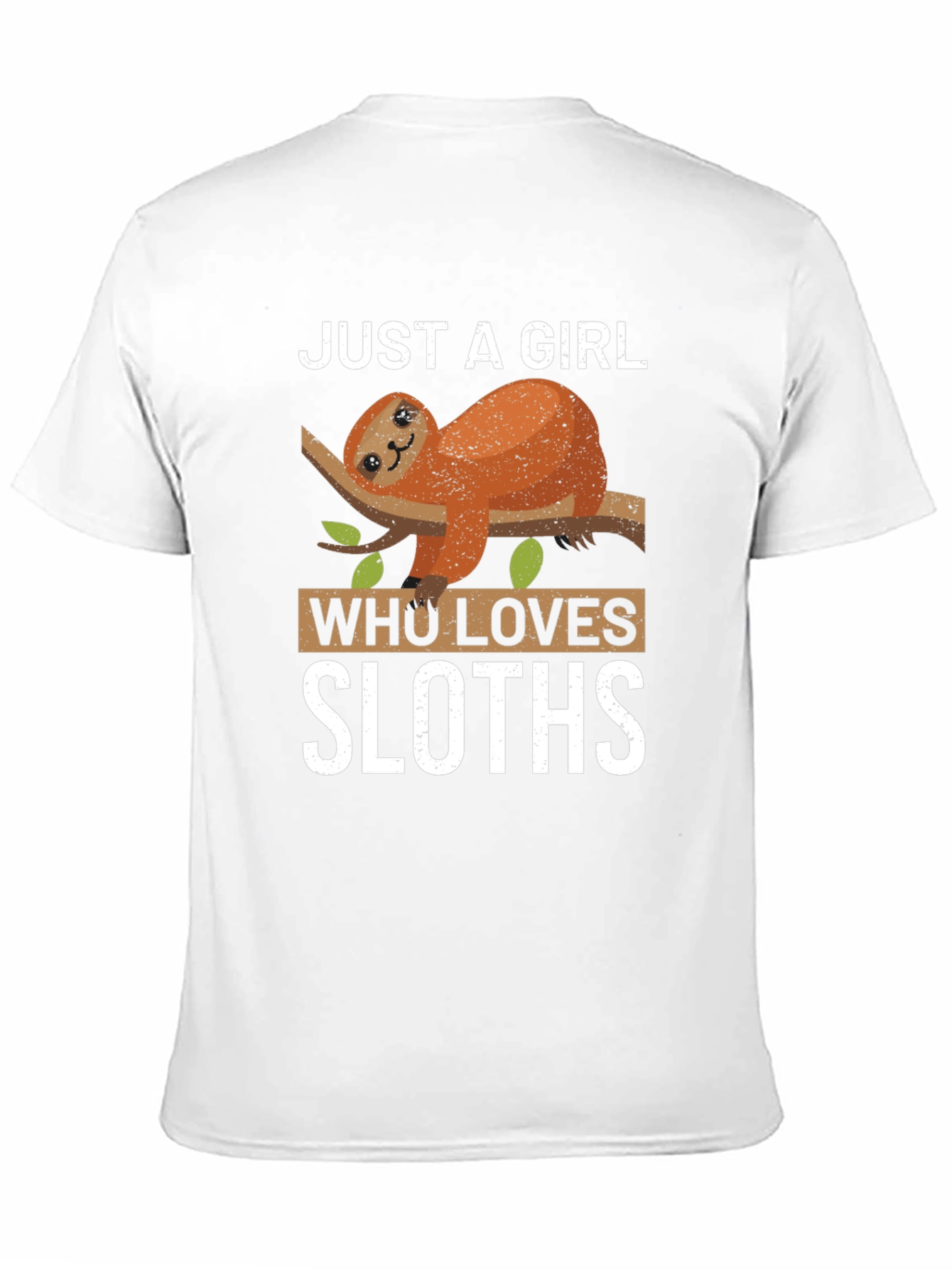 Black Just a Girl Who Loves Sloths T-Shirt view 11