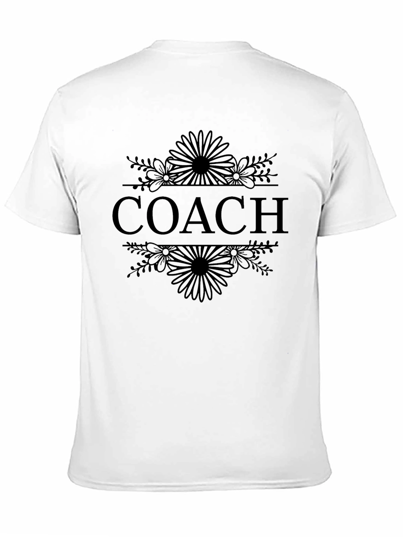 Black Coach Floral Graphic T-Shirt - Unisex Style view 11
