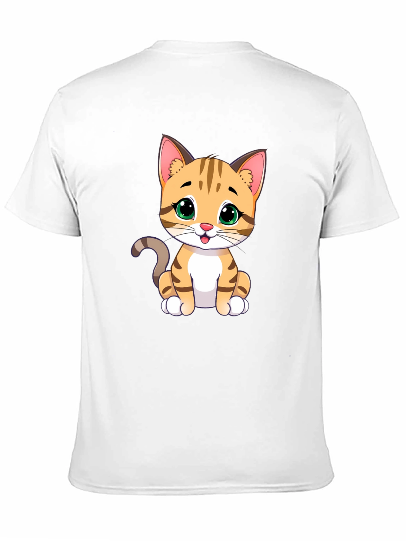 Black Cute Cartoon Cat Graphic T-Shirt view 11