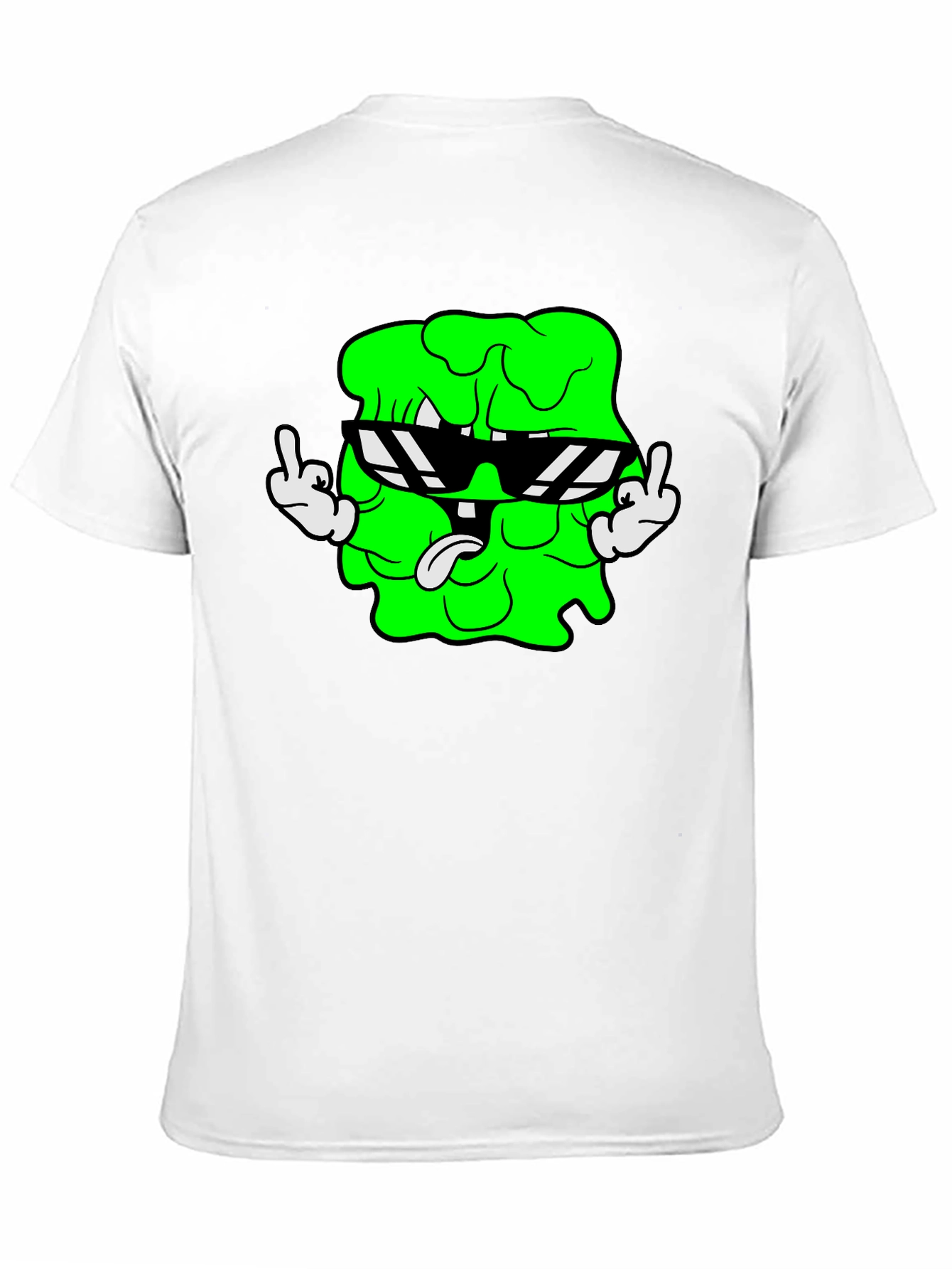 Black Cool Slime Cartoon Graphic Tee - Black view 11