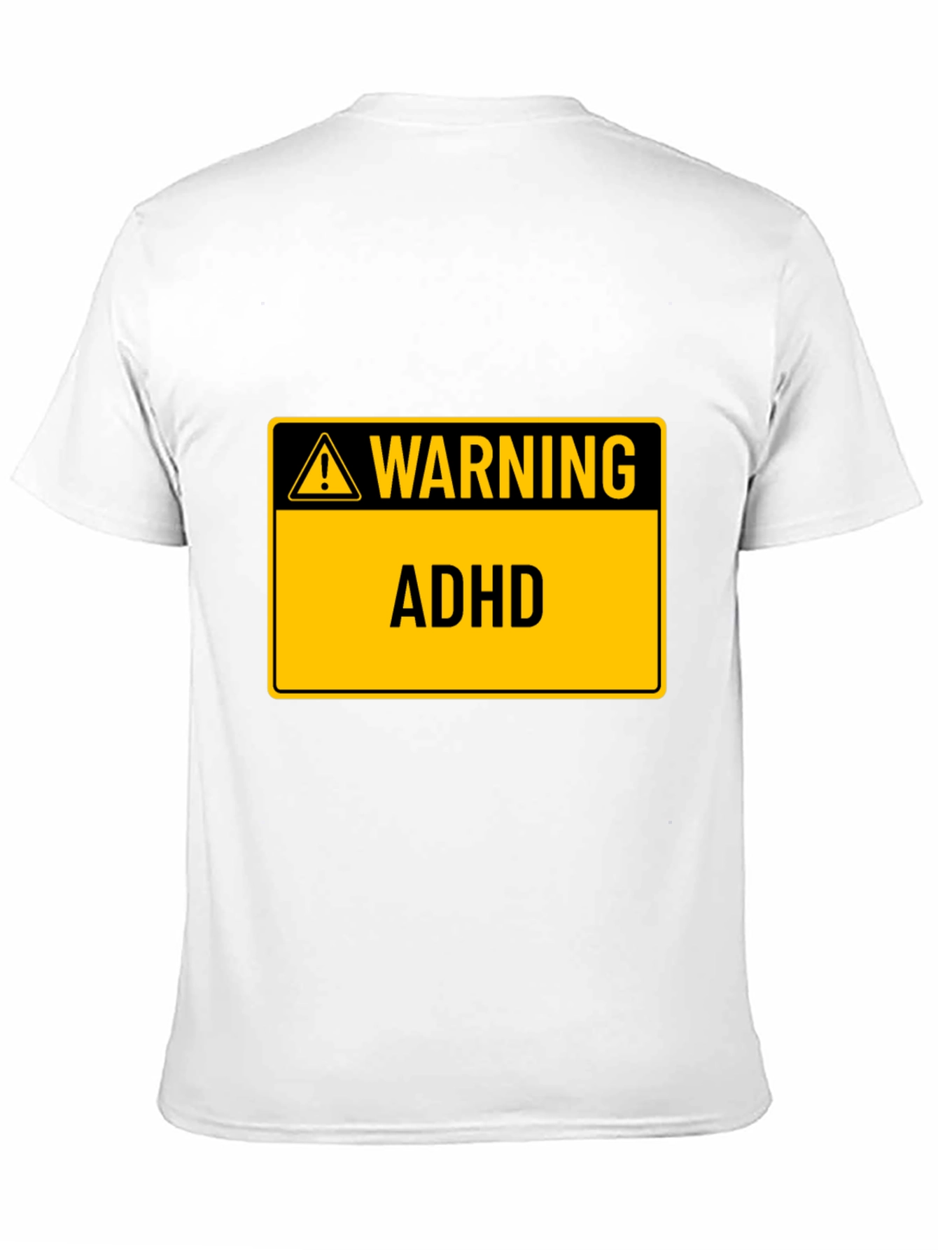 Black Warning ADHD Black T-Shirt view 11