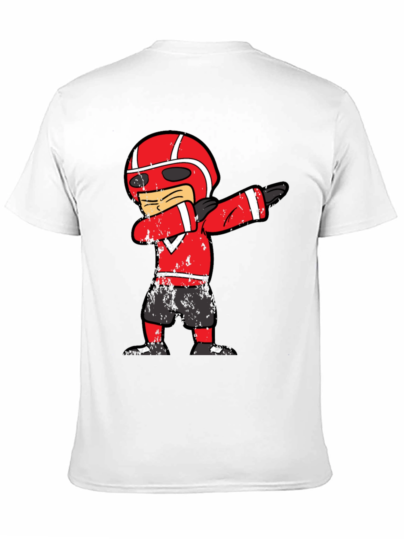 Black Dabbing Football Player T-Shirt view 11