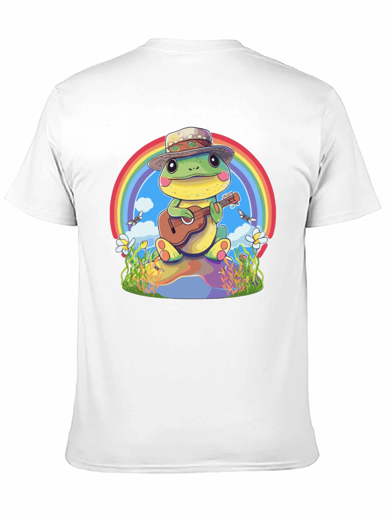 Black Frog Playing Guitar T-Shirt view 11