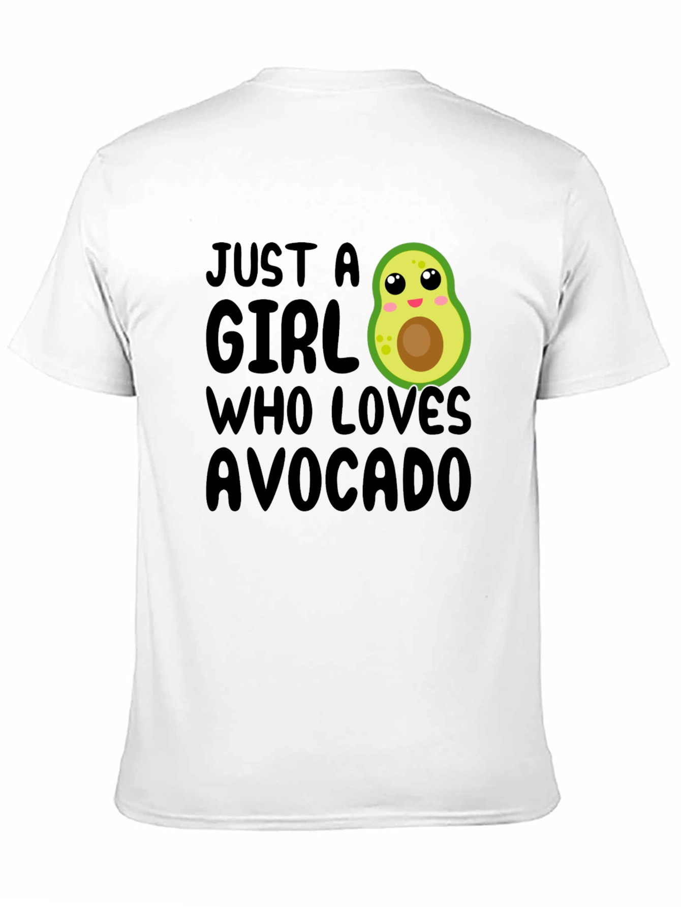 Black Just A Girl Who Loves Avocado T-Shirt view 11
