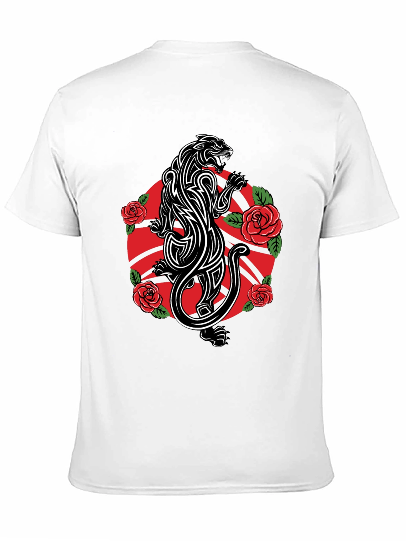 Black Panther & Roses Graphic Tee - Black view 11
